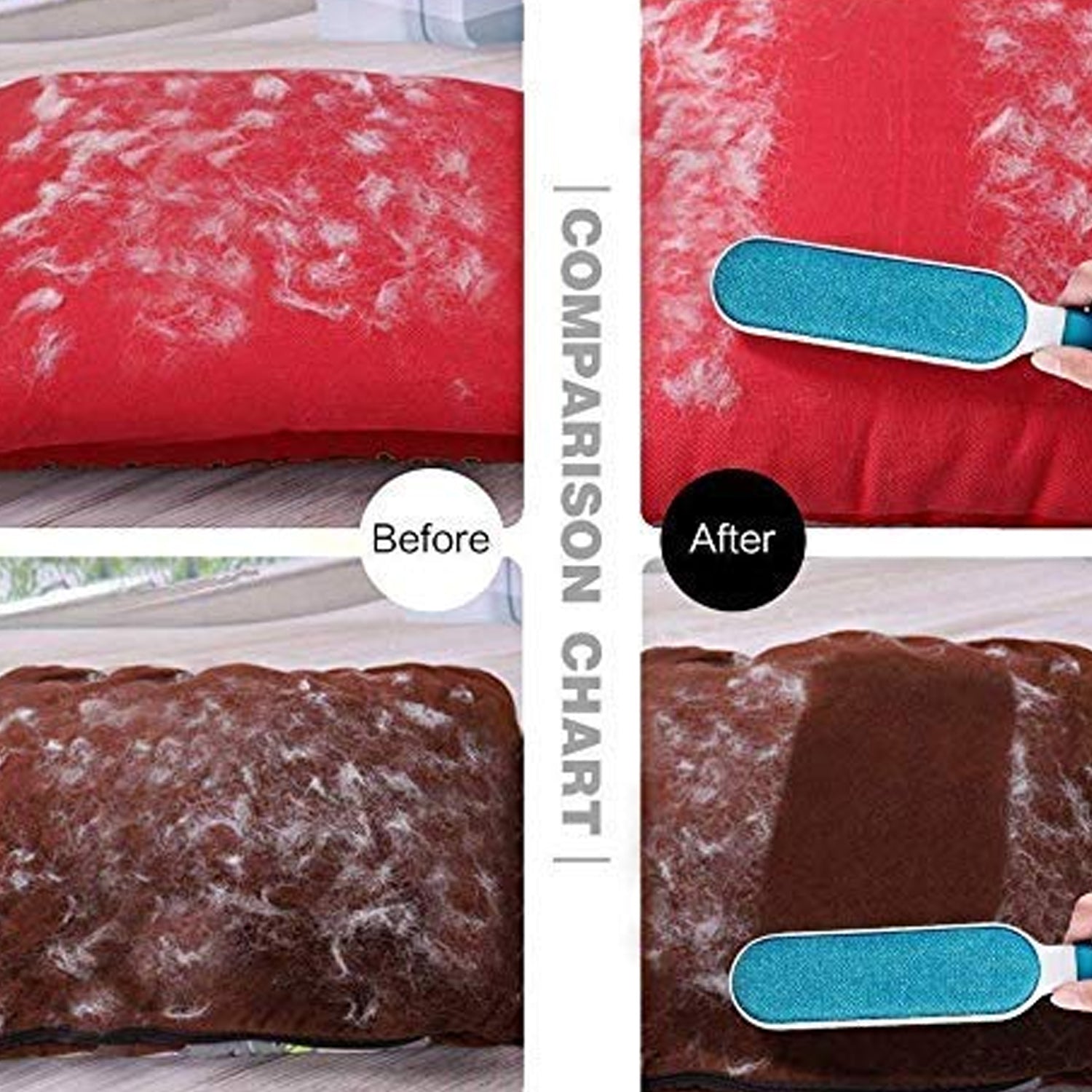PET HAIR REMOVER MULTI-PURPOSE DOUBLE SIDED SELF-CLEANING AND REUSABLE PET FUR REMOVER - Bhavnagar Deodap