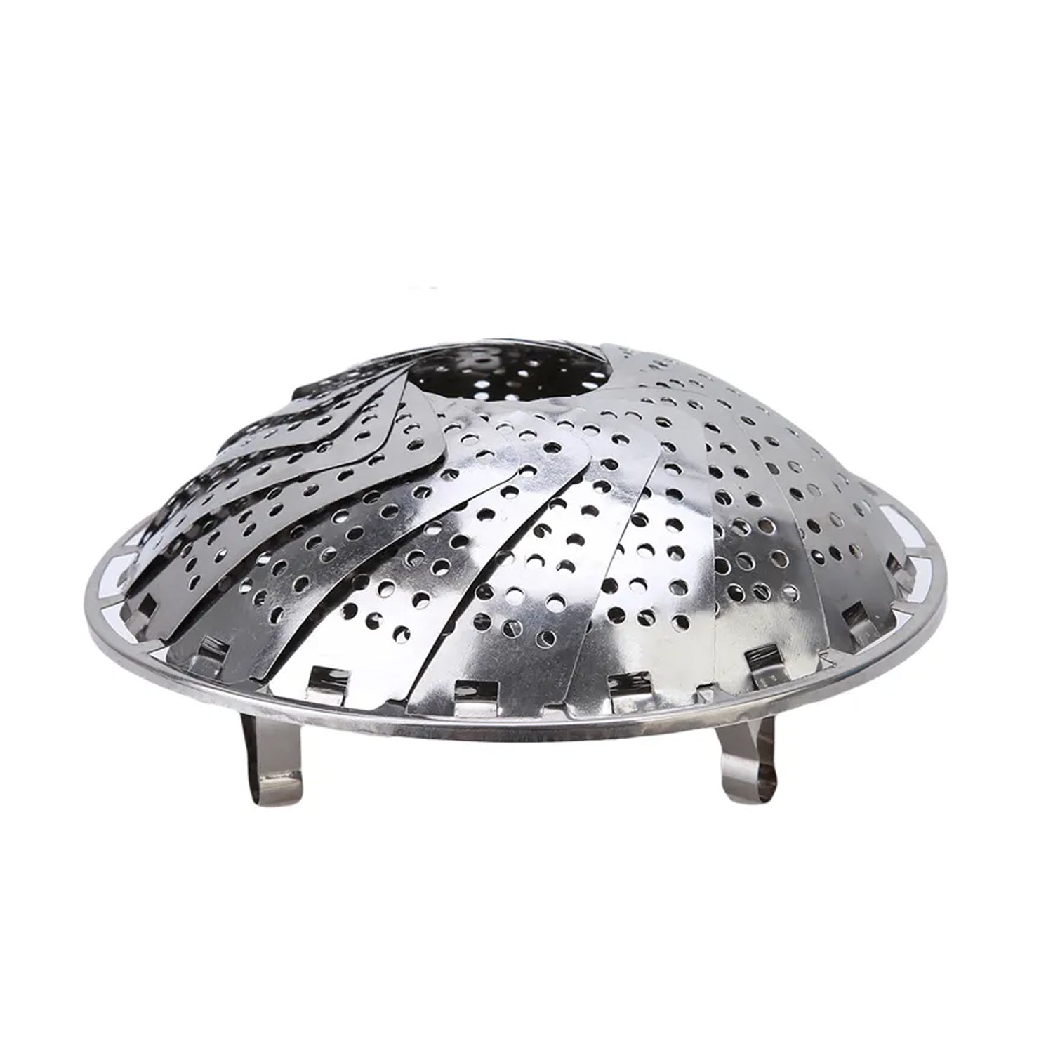 Unique Design Stainless-Steel Heaviest vegetable ,Cooking Foldable Steamer Basket for Kitchen Utensils/Dish Drying Rack/Plate Stand/ Basket - Bhavnagar Deodap