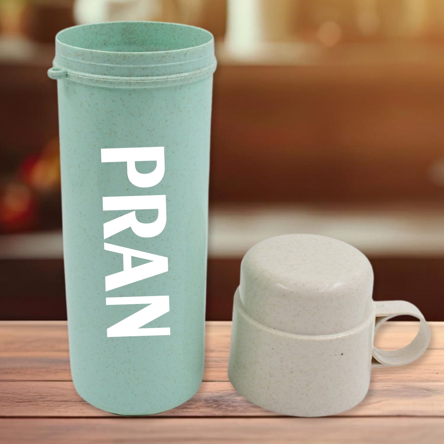 Customize Travel Coffee Cup Portable Water Bottle Wheat Straw Coffee Tea Mug Coffee Mug with Lids for Coffee Tea Portable for School (300 ML Approx) - Bhavnagar Deodap
