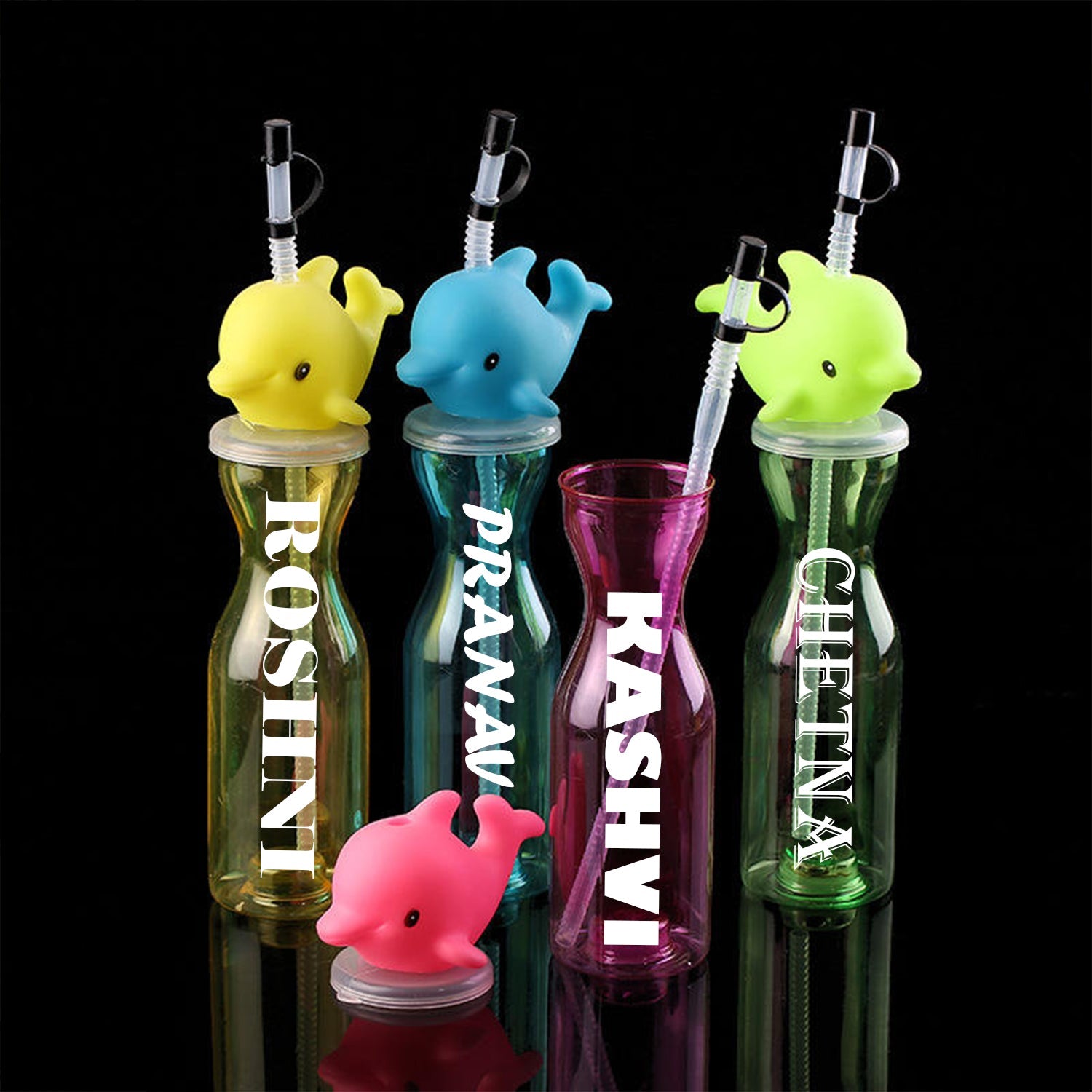 Straw Bottle For Kids Multicolor - Bhavnagar Deodap