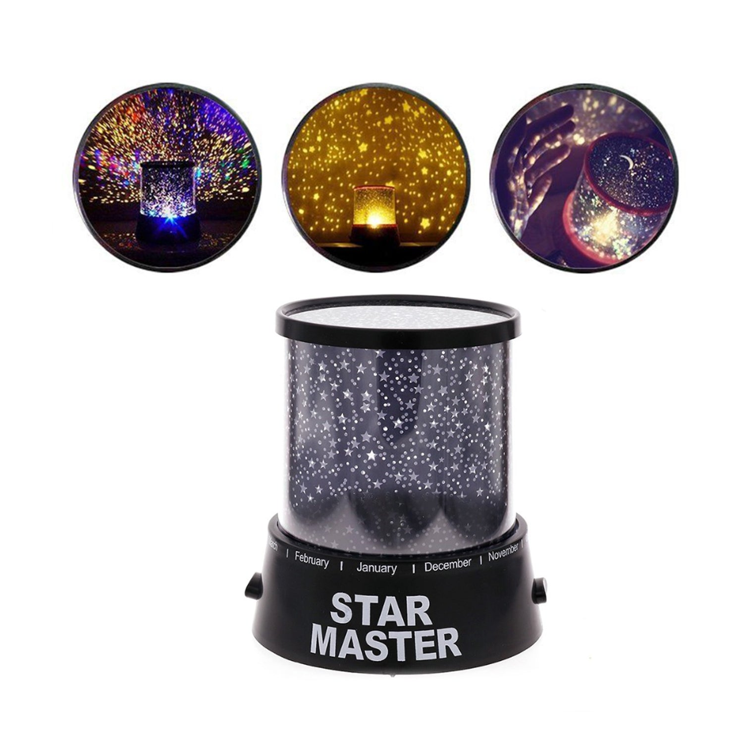 Star Night Light Projector Lighting USB Lamp Led Projection LED Night (Battery & Cable Not Included) - Bhavnagar Deodap