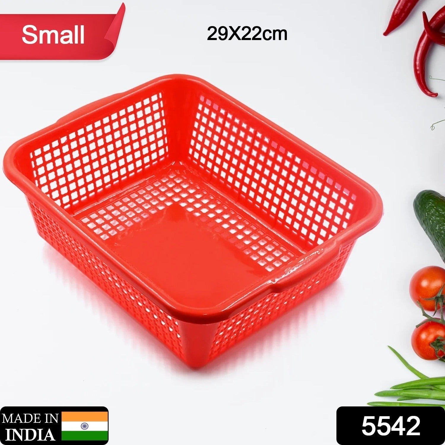 Plastic 1 Pc Kitchen Small Size Dish Rack Drainer Vegetables and Fruits Washing Basket Dish Rack Multipurpose Organizers (29x22CM Mix Color) - Bhavnagar Deodap