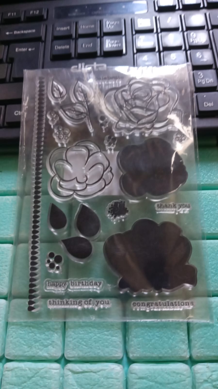 Reusable Rubber Stamp, TPR Stamp DIY Accessories Good Stamping Effect DIY Transparent Stamp Stick Repeatedly for Envelope for Diary for Invitation Letter, Photo Album Decoration for Paper Crafts (Mix Design / 1 Set) - Bhavnagar Deodap