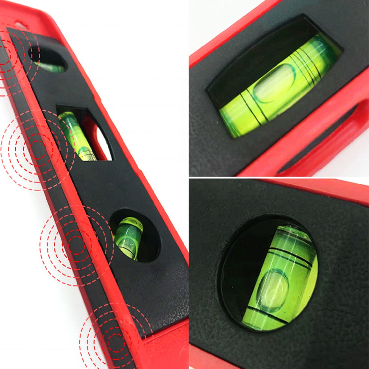 3 Bubble Mini Spirit Level Plastic Torpedo Carpenter's Spirit Level Measurement tools - Bhavnagar Deodap