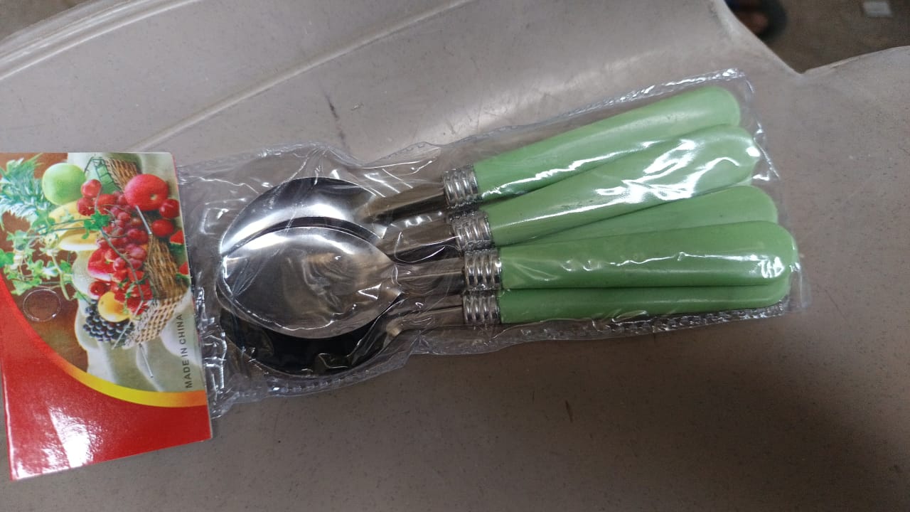 Stainless Steel Spoon with Comfortable Grip Dining Spoon Set of 6 Pcs - Bhavnagar Deodap