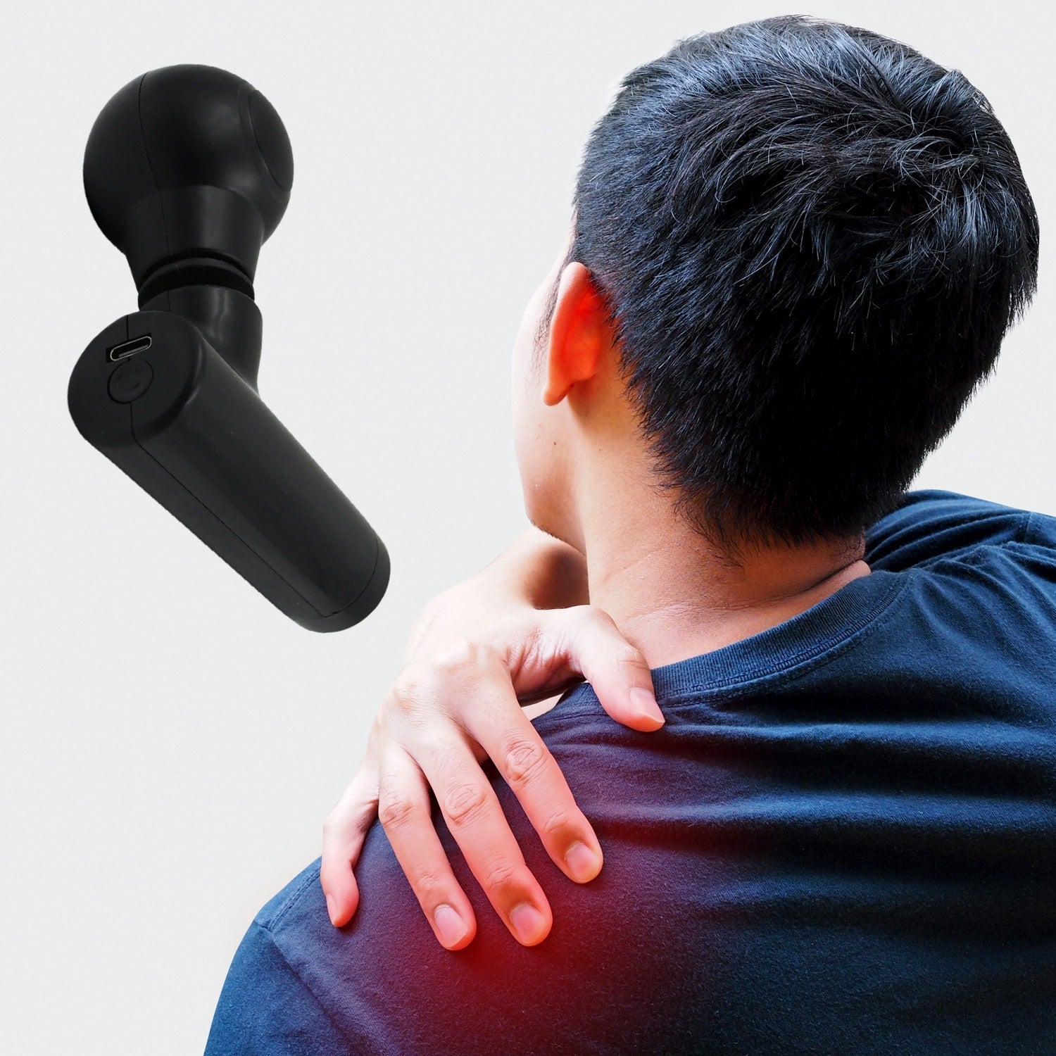 Black Mini Pocket Size Massager, Full Body Massager, Cordless One Button Operation for Body Pain & Relaxation - Bhavnagar Deodap