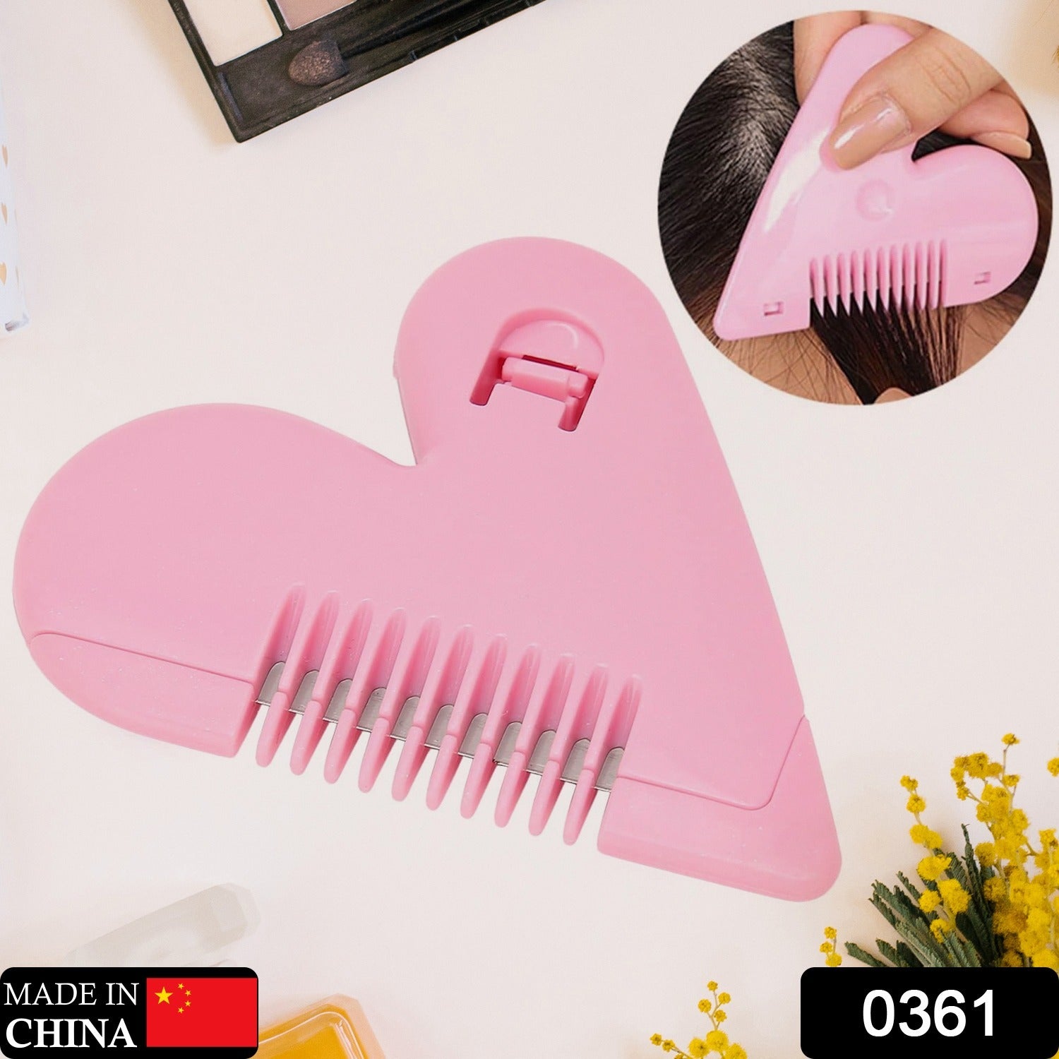 Heart Shape Plastic Hair Cutting Scissors for Baby Girls Lightweight Portable Hair Thinning Double‑Edge Stainless Steel Convenient for Hair Cutting for Hair Thinning (1 Pc ) - Bhavnagar Deodap
