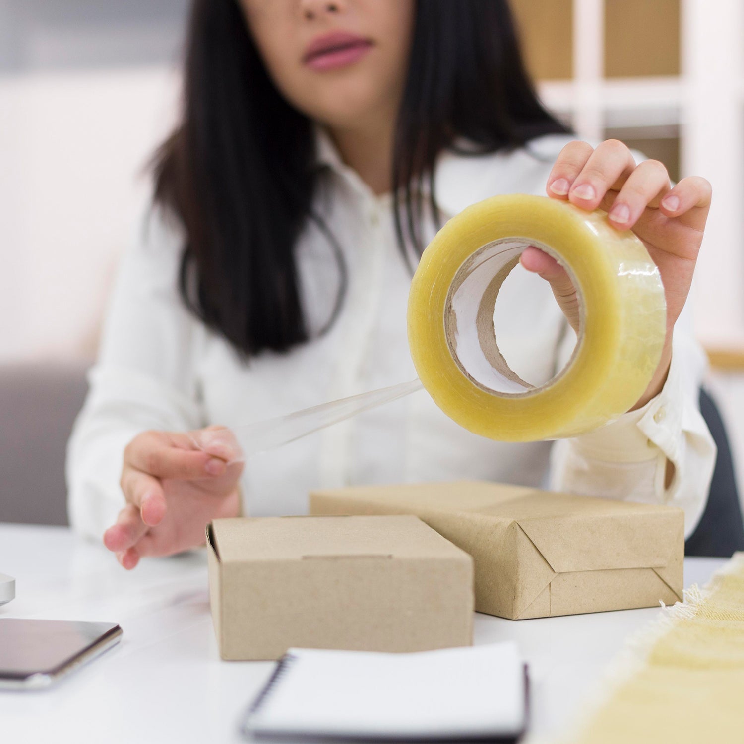 HIGH ADHESIVE TRANSPARENT TAPE FOR HOME PACKAGING. (120 meter) - Bhavnagar Deodap