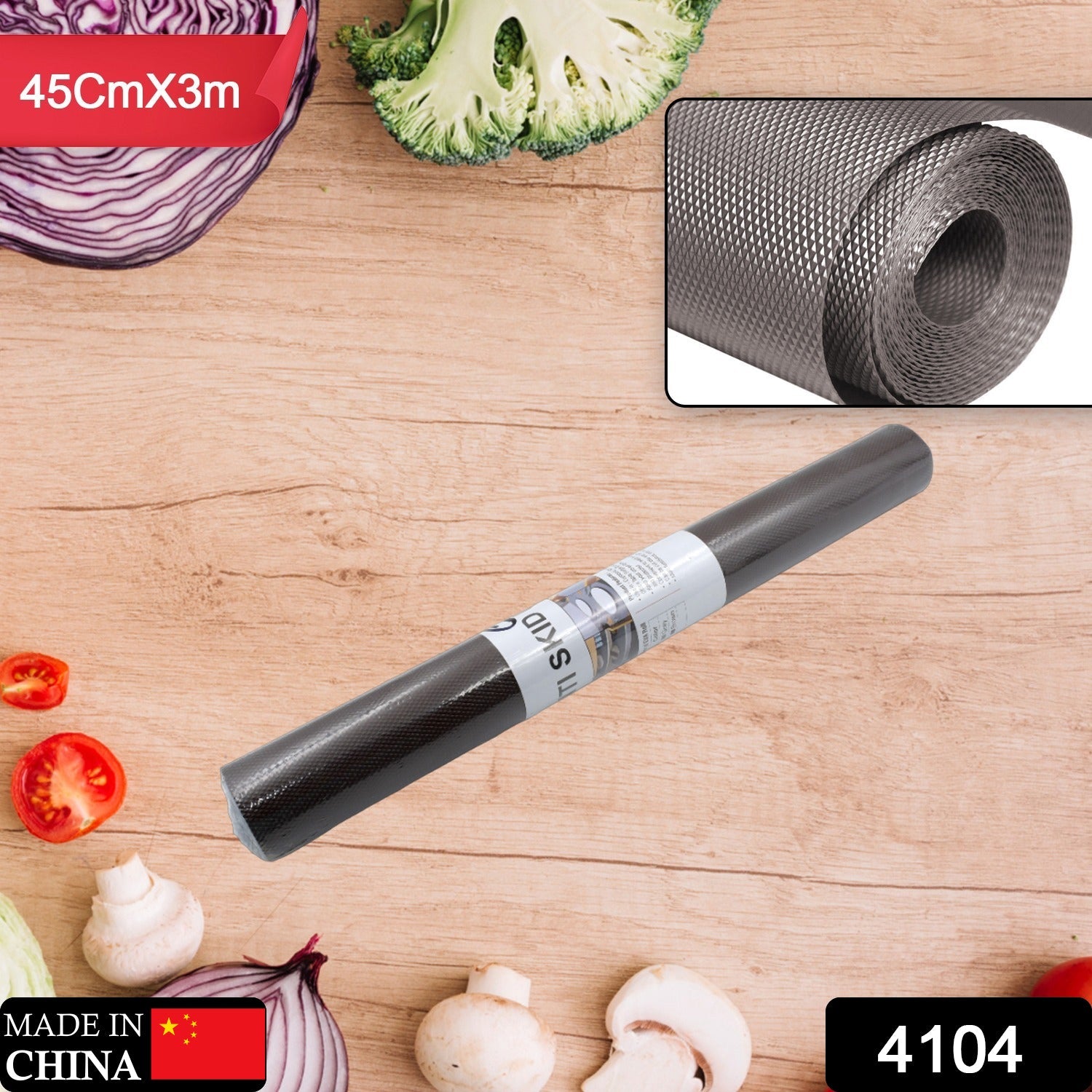 Multipurpose Anti-Slip Mat Liner Roll for Kitchen, Bathroom, Fridge & Shelves (45cmx3m) - Bhavnagar Deodap