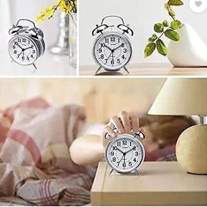 Analog Silver Clock and Alarm set - Bhavnagar Deodap