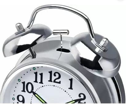 Analog Silver Clock and Alarm set - Bhavnagar Deodap