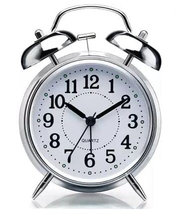 Analog Silver Clock and Alarm set - Bhavnagar Deodap