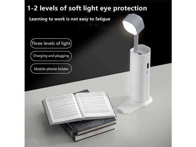 4 in 1 Creative desk Lamp, Rechargeable LED Table Flashlight Eye Protection Table Lamp Power Bank Handheld Desk Night Lamp Portable Torch Light with Adjustable Light Head for Home Kids Room Bedroom Office - Bhavnagar Deodap