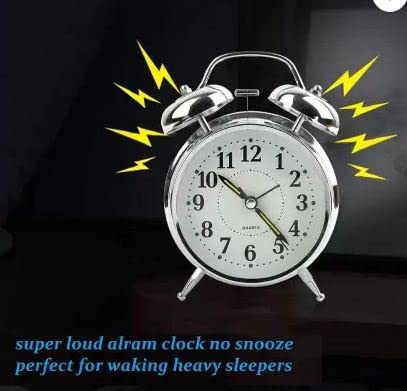 Analog Silver Clock and Alarm set - Bhavnagar Deodap