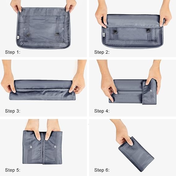 7pcs Set Travel Organizer Packing Cubes Lightweight Travel Luggage Organizers with Laundry Bag or Toiletry Bag Laundry Organiser - Bhavnagar Deodap