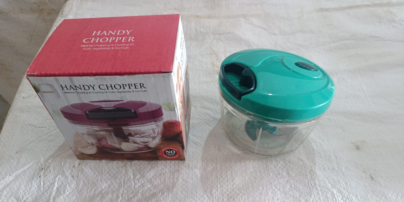 Handy Mini Plastic Vegetable Chopper Cutter, Onion Chopper Vegetables for Kitchen Accessories with 3 Blades - Bhavnagar Deodap