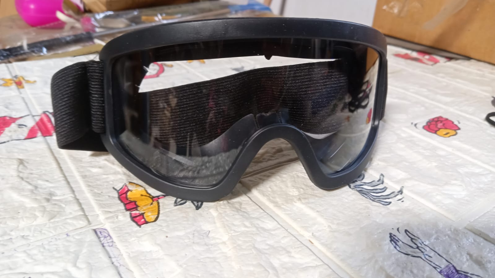 Cycling Motorbike ATV/Dirt Bike Racing Transparent Goggles with Adjustable Strap Sunglasses, Protective Glasses Goggle, Outdoor Goggles Dustproof Windproof Riding Goggles Safety Goggles - Bhavnagar Deodap