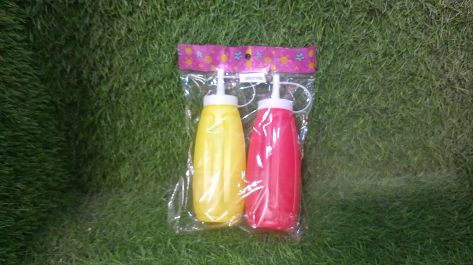 Plastic Squeeze Bottle Ketchup Mustard Honey Sauce Dispenser Bottle ( 2 Pc Set ) - Bhavnagar Deodap