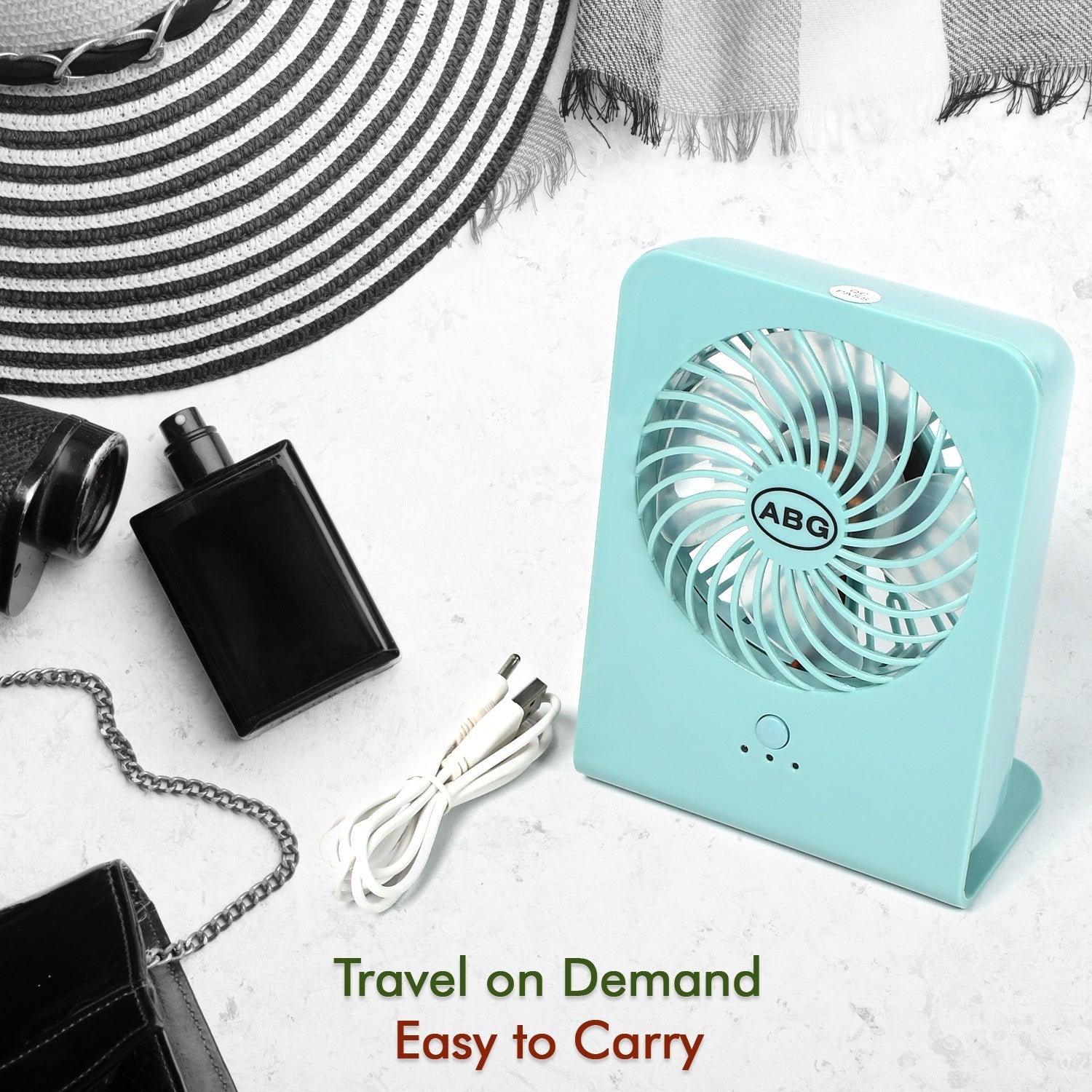 Portable Desk Fan Big Table Fan3 Step Speed Setting Fan Personal Desk Fan Suitable For Office , School & Home Use (Battery Not Include) - Bhavnagar Deodap