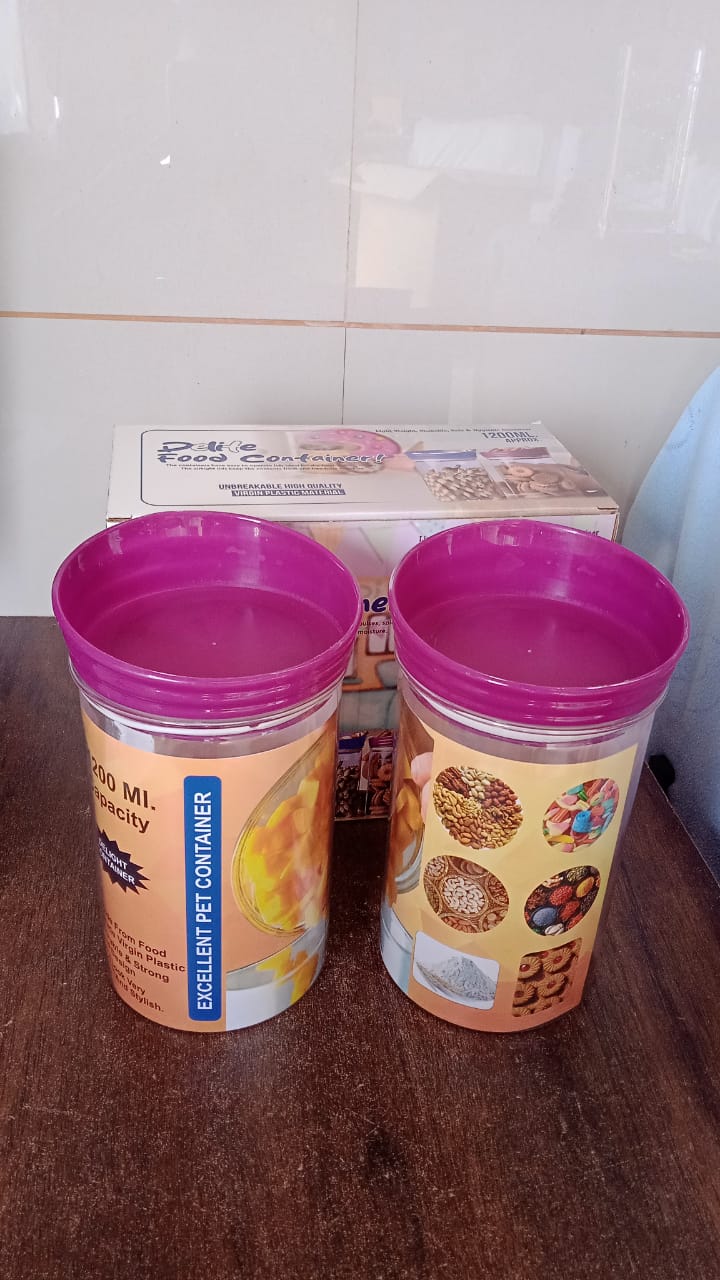 Plastic Premium Quality Kitchen Food Containers Set (1200ml Approx, Set Of 2 Pc) - Bhavnagar Deodap