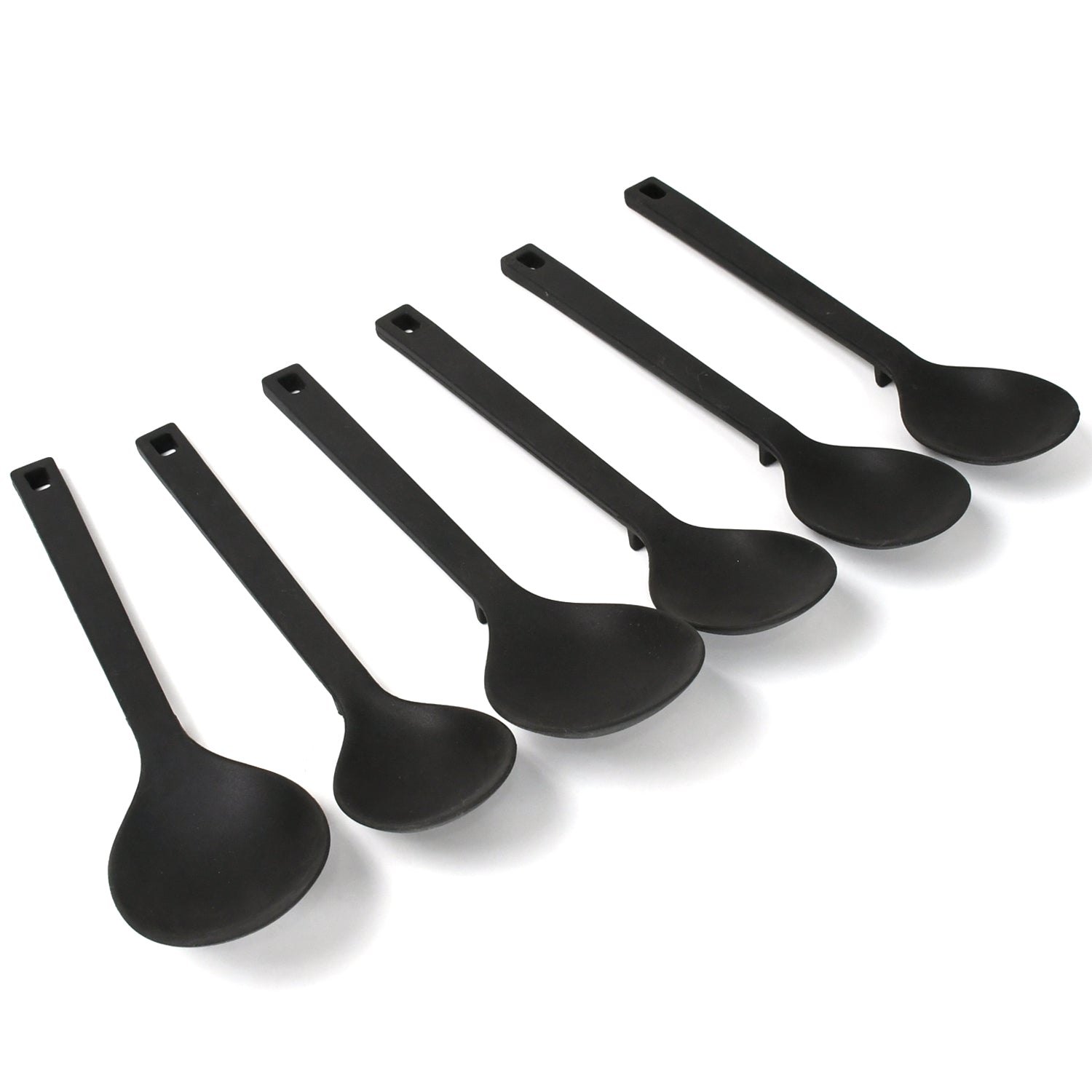 Multipurpose Silicone Spoon, Silicone Basting Spoon Non-Stick Kitchen Utensils Household Gadgets Heat-Resistant Non Stick Spoons Kitchen Cookware Items For Cooking and Baking (6 Pcs Set) - Bhavnagar Deodap