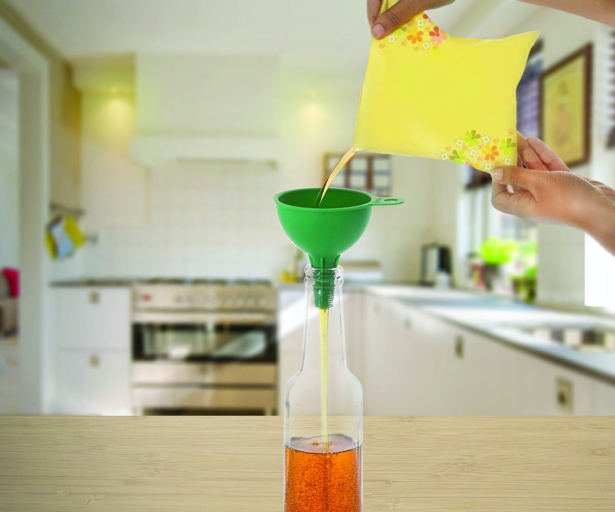 Food-Grade Silicone Funnel: Safe & Easy Transfer for Liquids & Grains (1 Pc) - Bhavnagar Deodap