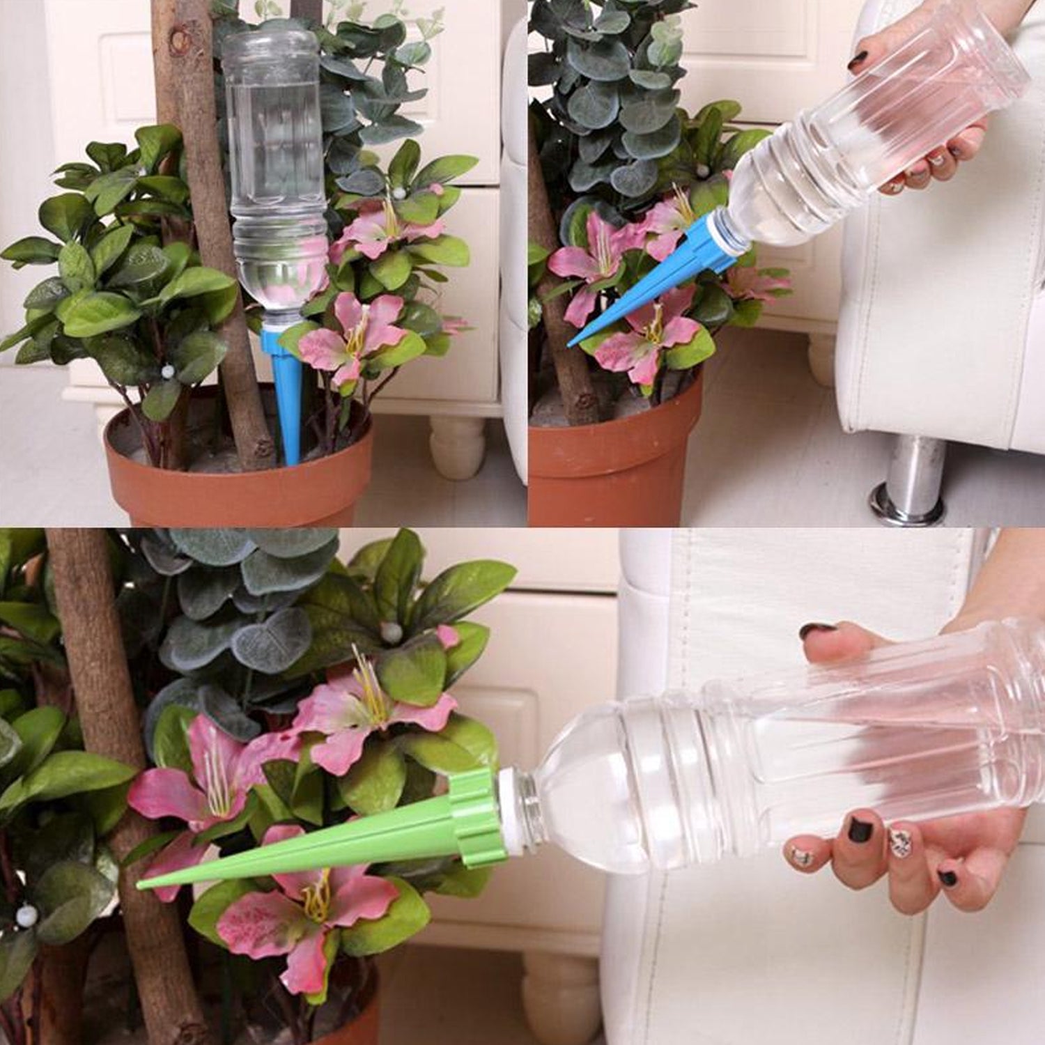 Plant Watering Spikes self Watering Spikes Water dripper for Plants, Adjustable Plant Watering Devices with Slow Release Control Valve Switch - Bhavnagar Deodap