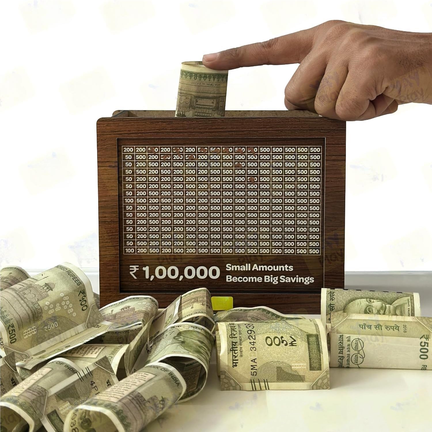 Wooden Money / Piggy Bank, Money Box (1 Pc / Pen Not Included) - Bhavnagar Deodap