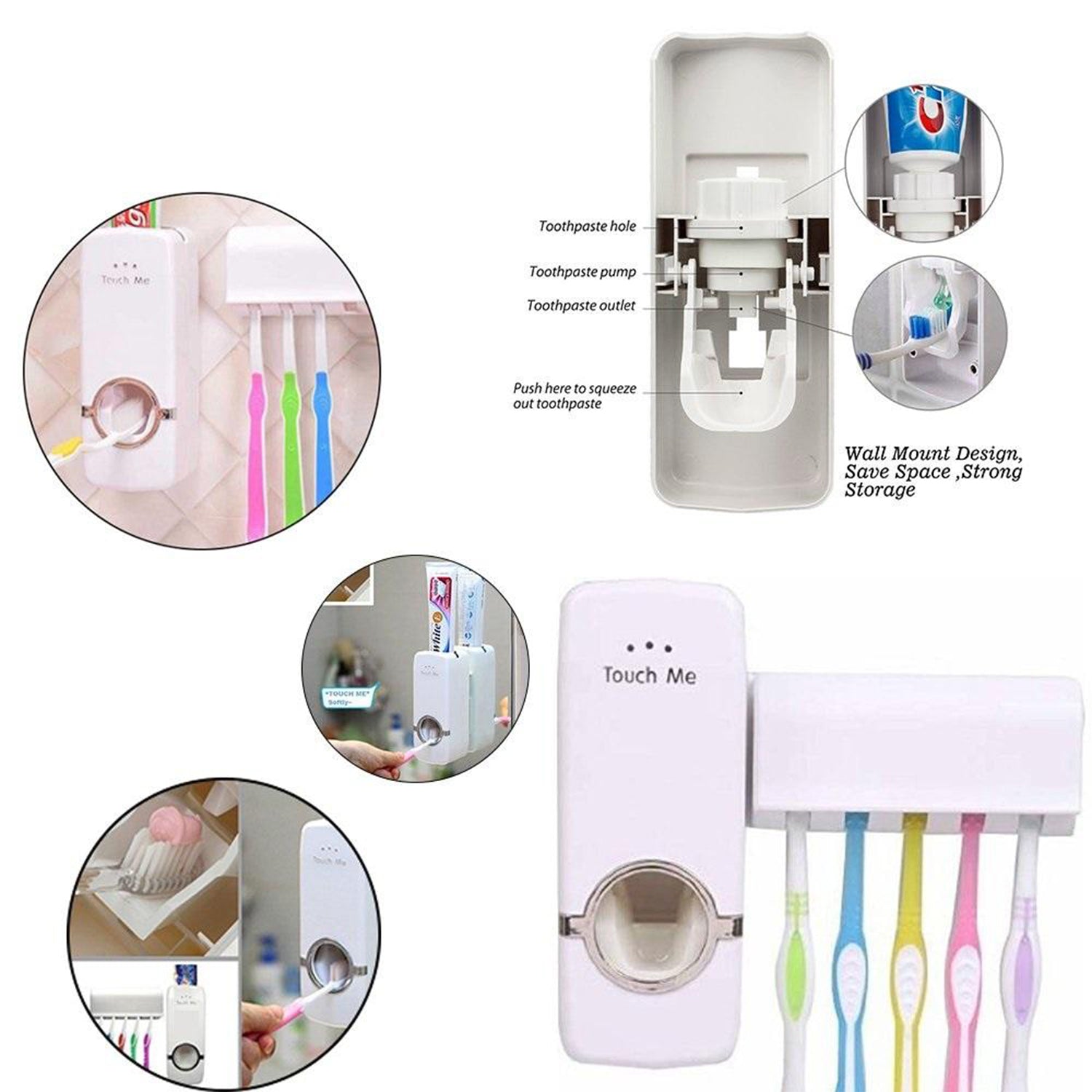 Toothpaste Dispenser & Tooth Brush Holder - Bhavnagar Deodap