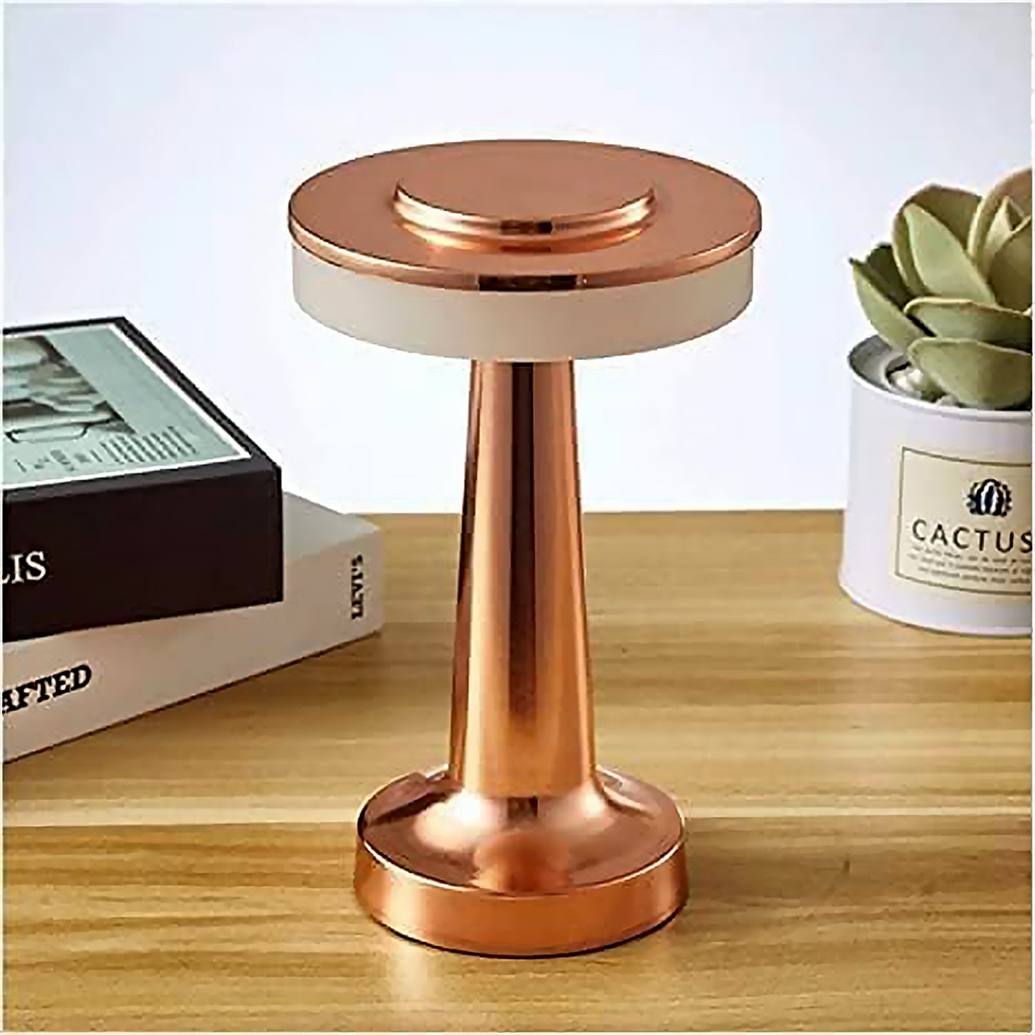 Decorative Desk Lamp, Portable Metal LED Table Lamp, USB Rechargeable, 3 Color, 3 Levels Brightness, Dimmable Eye Protection Modern Lamp for Home Decor Party Kids Room Bedroom (1 Pc) - Bhavnagar Deodap