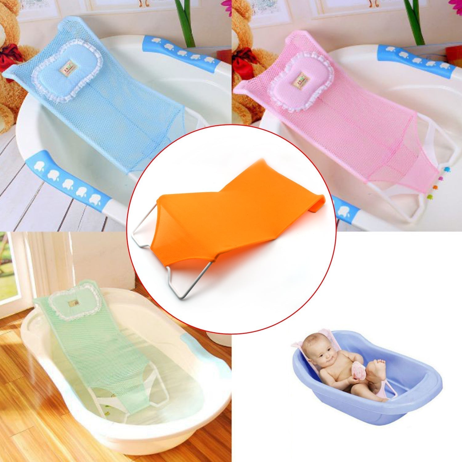 6308 Baby Shower Seat Bed used in all household bathrooms for bathing purposes etc. 