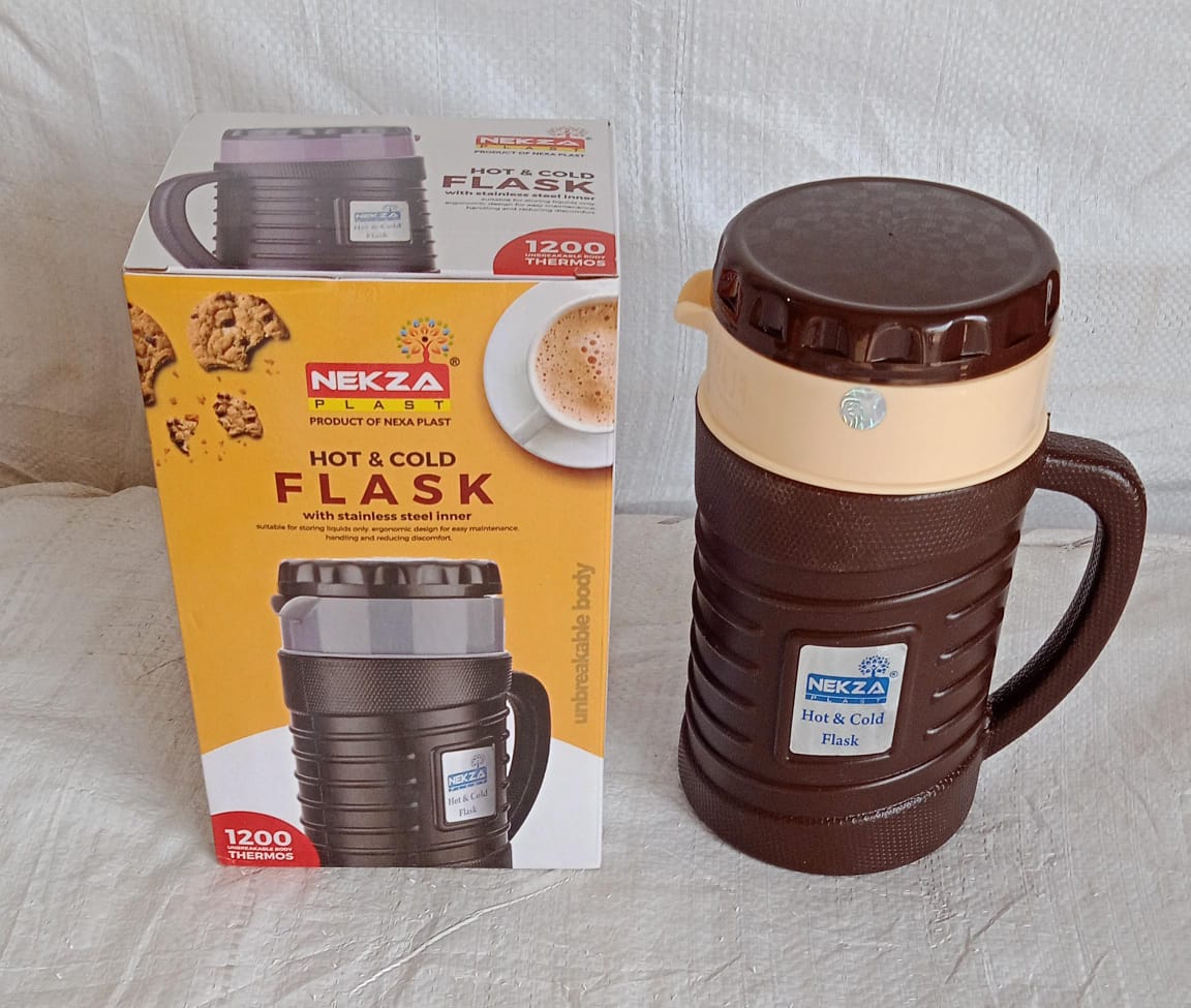 Stainless Steel Thermos Flask (Multiple Sizes): Travel Mug, Coffee, Tea (Leakproof) - Bhavnagar Deodap