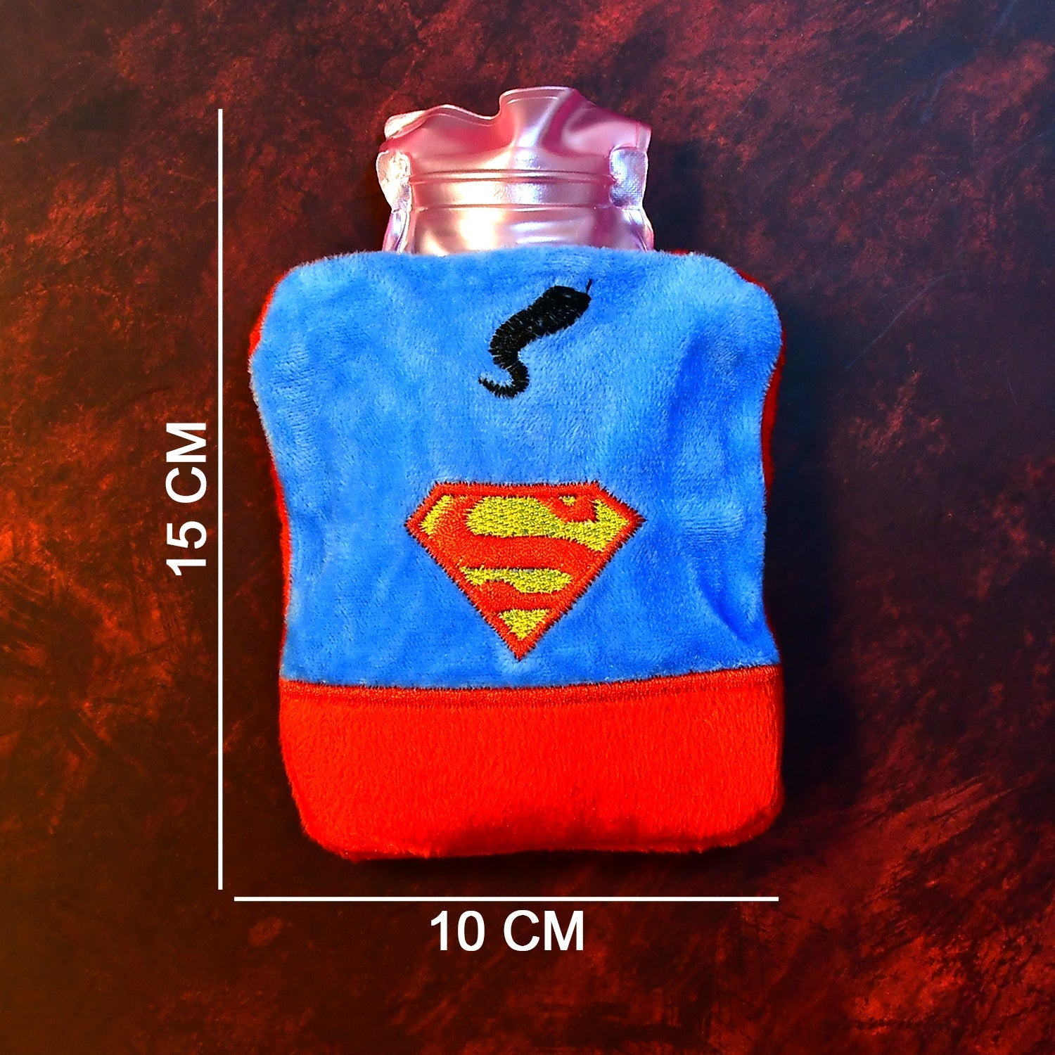 Superman Print Small Hot Water Bag with Cover for Pain Relief - Bhavnagar Deodap