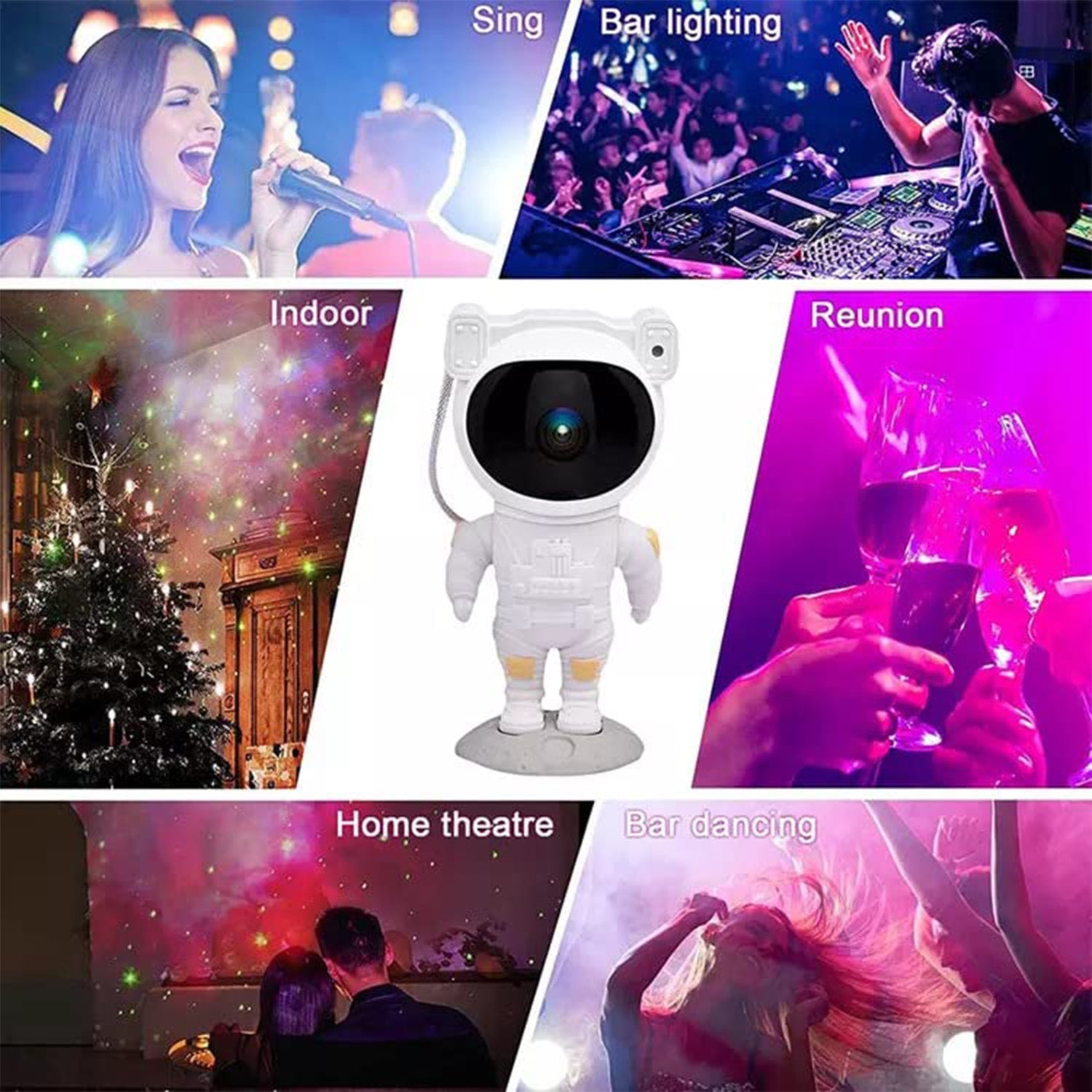 Robot Sky Space Stars Light Astronaut Galaxy Projector, Night lamp, Bedroom, Kids, Projector, Remote Control, Star Projector Will Take Children's to Explore The Vast Starry Sky for Adults, raksha bandhan, Diwali Gift - Bhavnagar Deodap