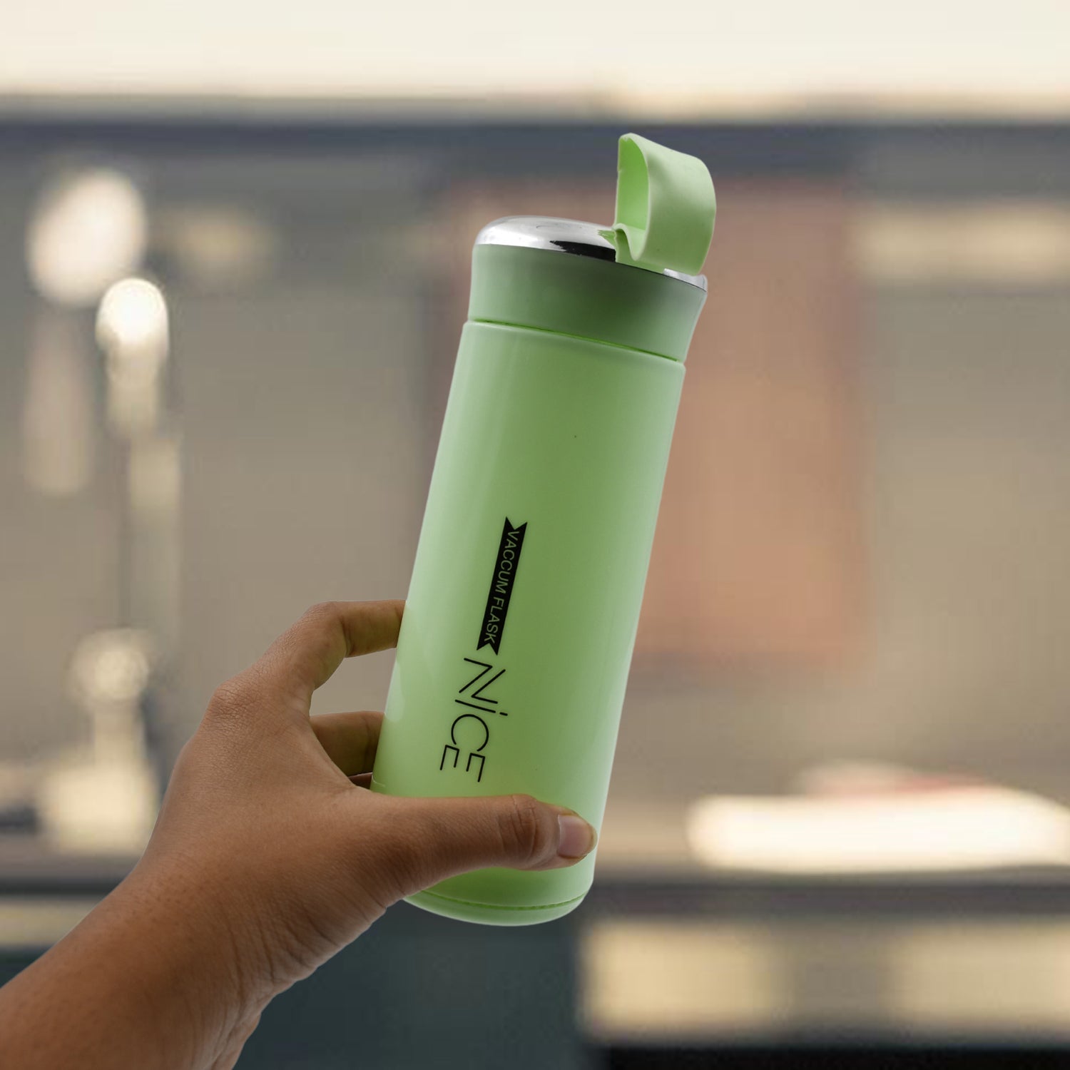 outdoor sport water bottle 400ml leak proof BPA-free for travel cold and hot water glass water bottle with daily water intake for gym and children (MOQ :-50 pc) - Bhavnagar Deodap