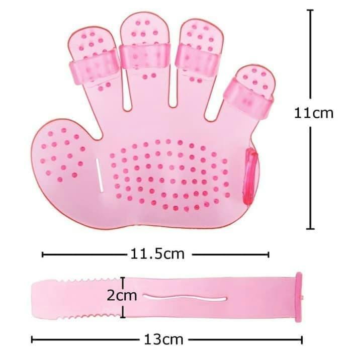 Rubber Pet Cleaning Massaging Grooming Glove Brush - Bhavnagar Deodap