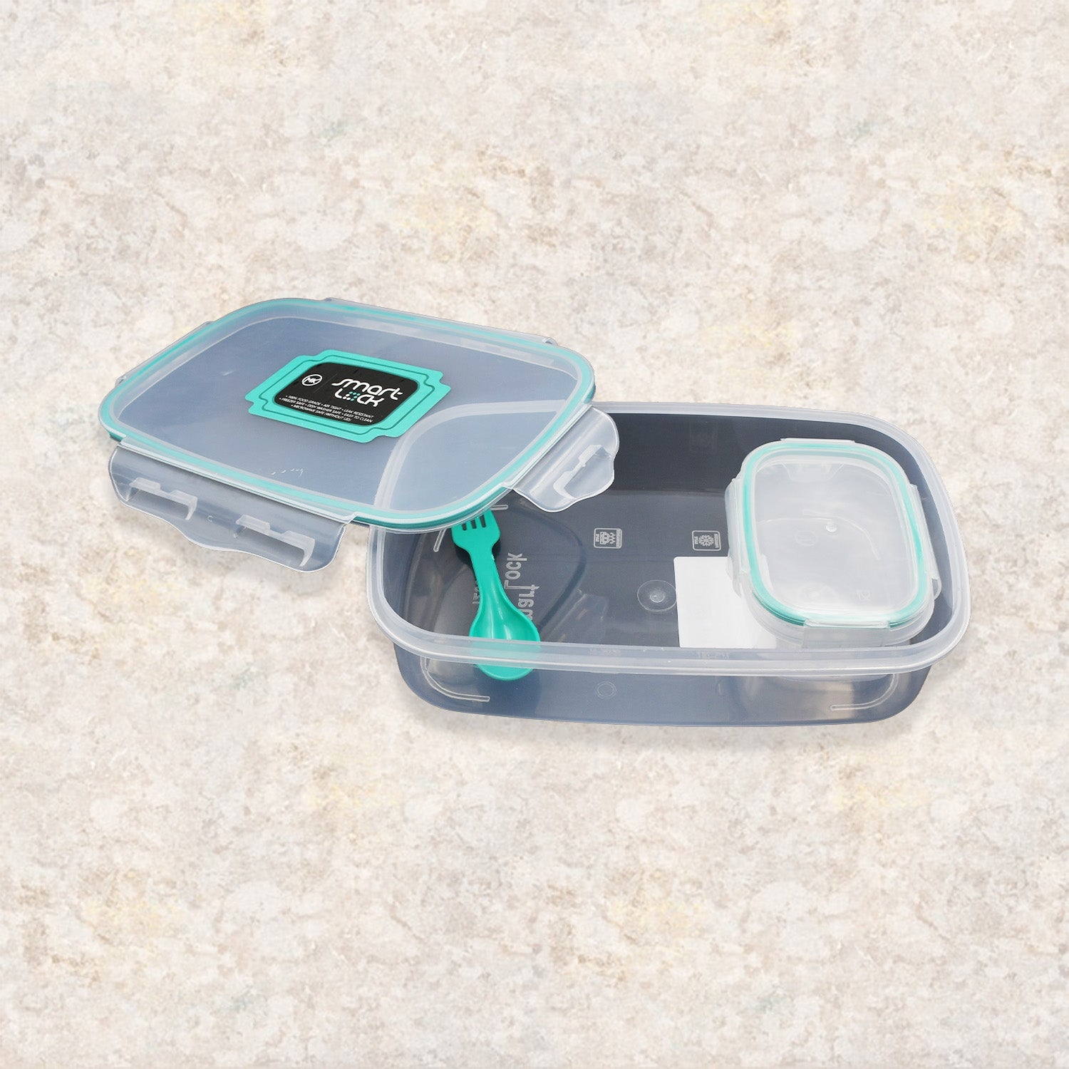 CARTOON PRINTED PLASTIC LUNCH BOX WITH INSIDE SMALL BOX & SPOON FOR KIDS, AIR TIGHT LUNCH TIFFIN BOX FOR GIRLS BOYS, FOOD CONTAINER, SPECIALLY DESIGNED FOR SCHOOL GOING BOYS AND GIRLS - Bhavnagar Deodap
