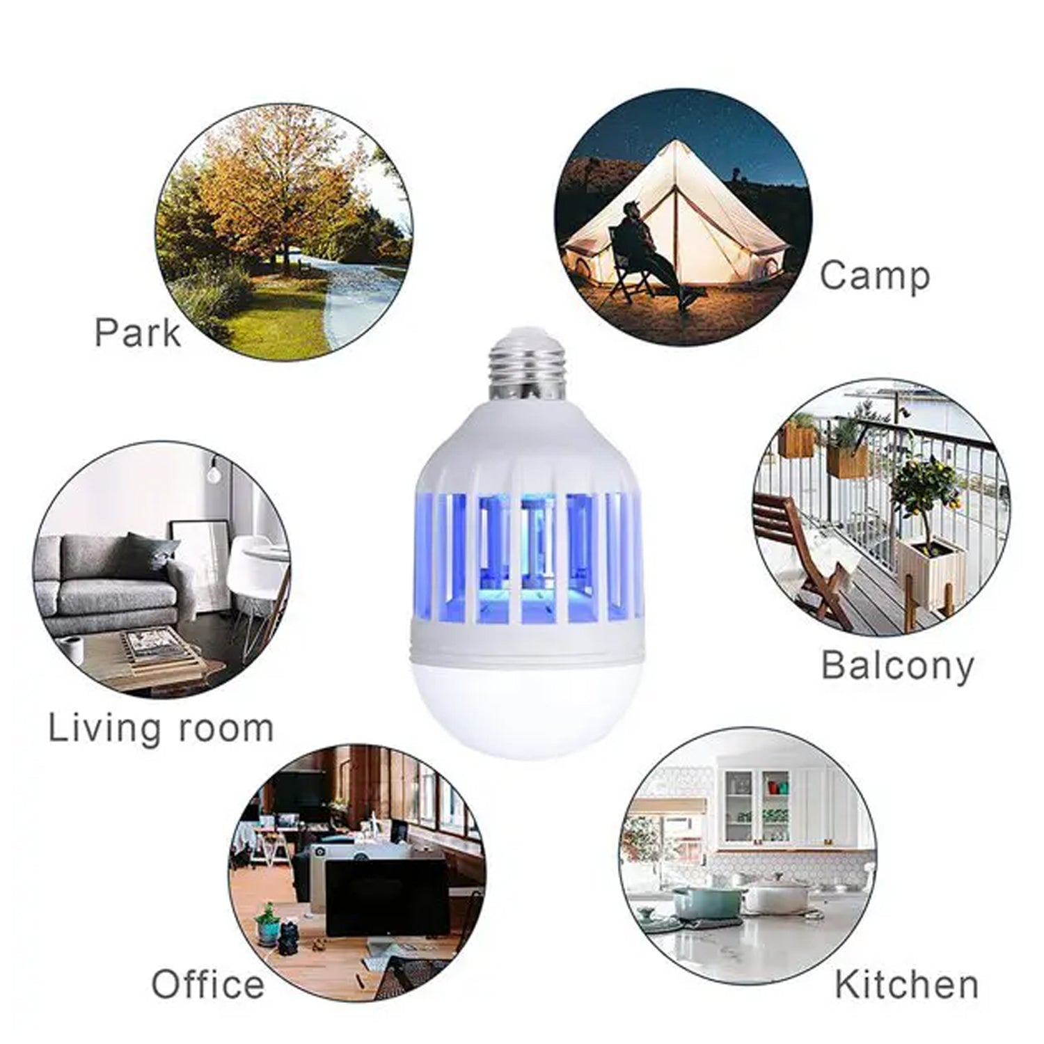 12W Mosquito Killer Lamp E27 Summer Moths Flying Insects Led Zapper Mosquito Killer Lamp Light Bulb Household - Bhavnagar Deodap