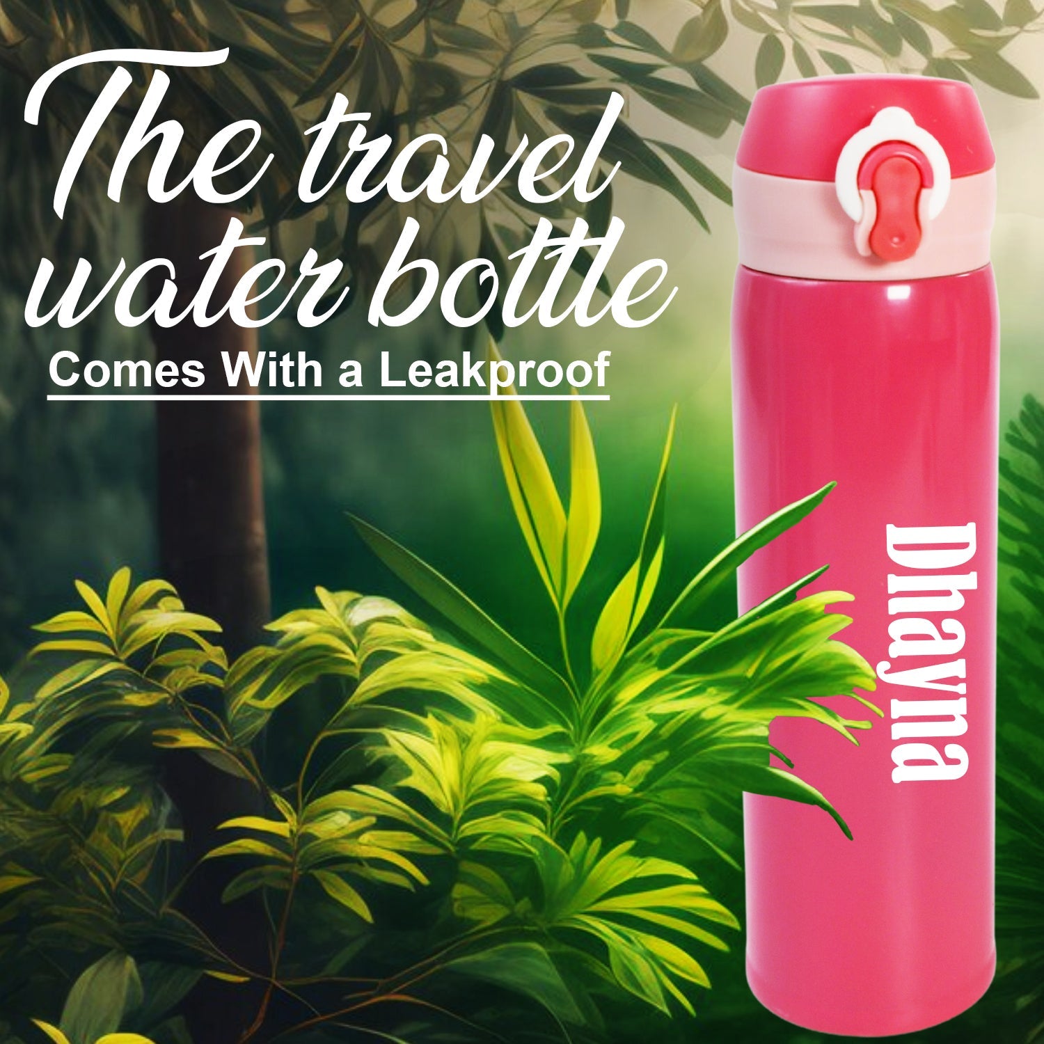 Customize Stainless Steel Water Bottle Leak Proof, Rust Proof, Hot & Cold Drinks, Gym Sipper BPA Free Food Grade Quality, Steel fridge Bottle For office / Gym / School (350 ML Approx) - Bhavnagar Deodap