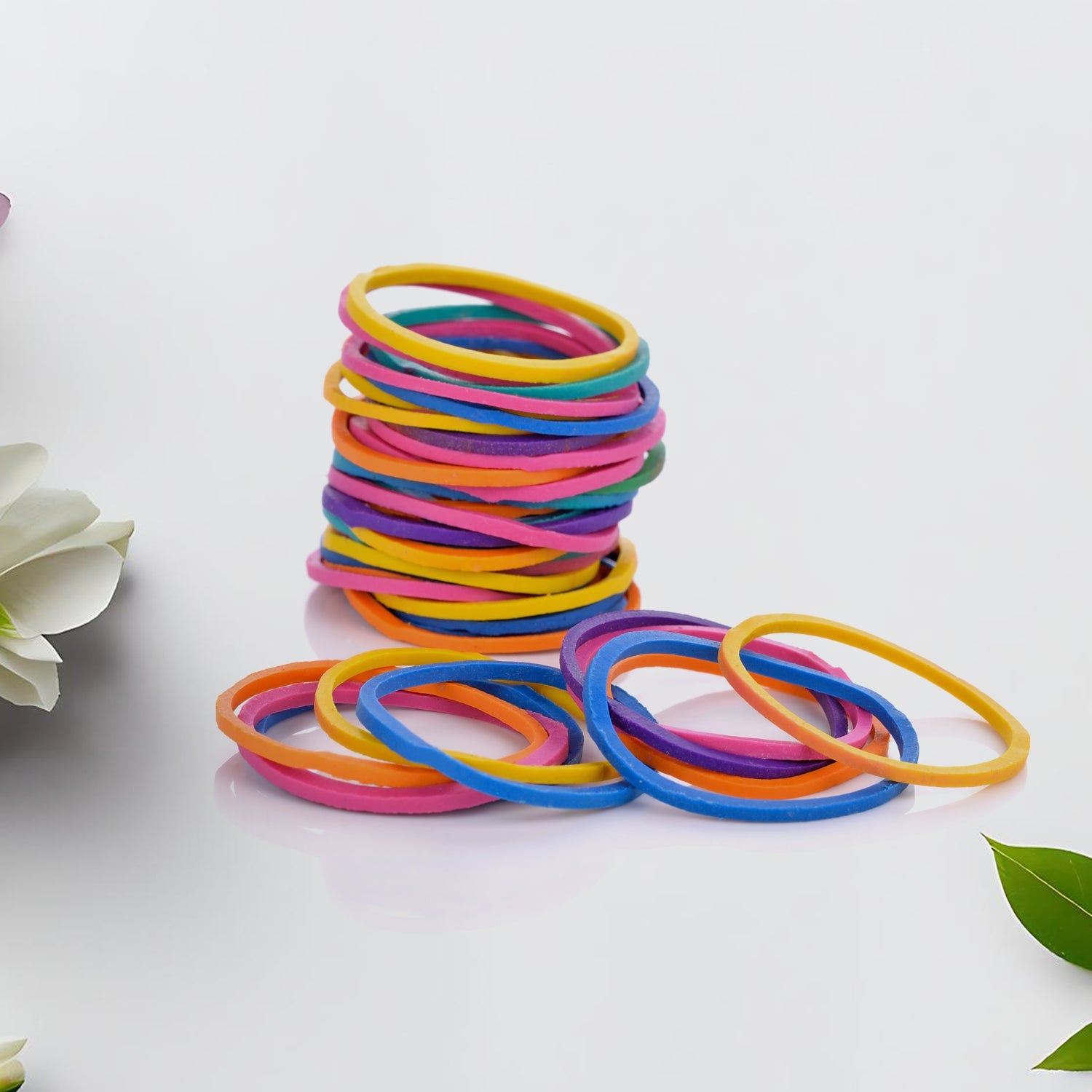 RUBBER BAND FOR OFFICE/HOME AND KITCHEN ACCESSORIES ITEM PRODUCTS, ELASTIC RUBBER BANDS, FLEXIBLE REUSABLE NYLON ELASTIC UNBREAKABLE, FOR STATIONERY, SCHOOL MULTICOLOR (2 Inch 50 GM)) - Bhavnagar Deodap