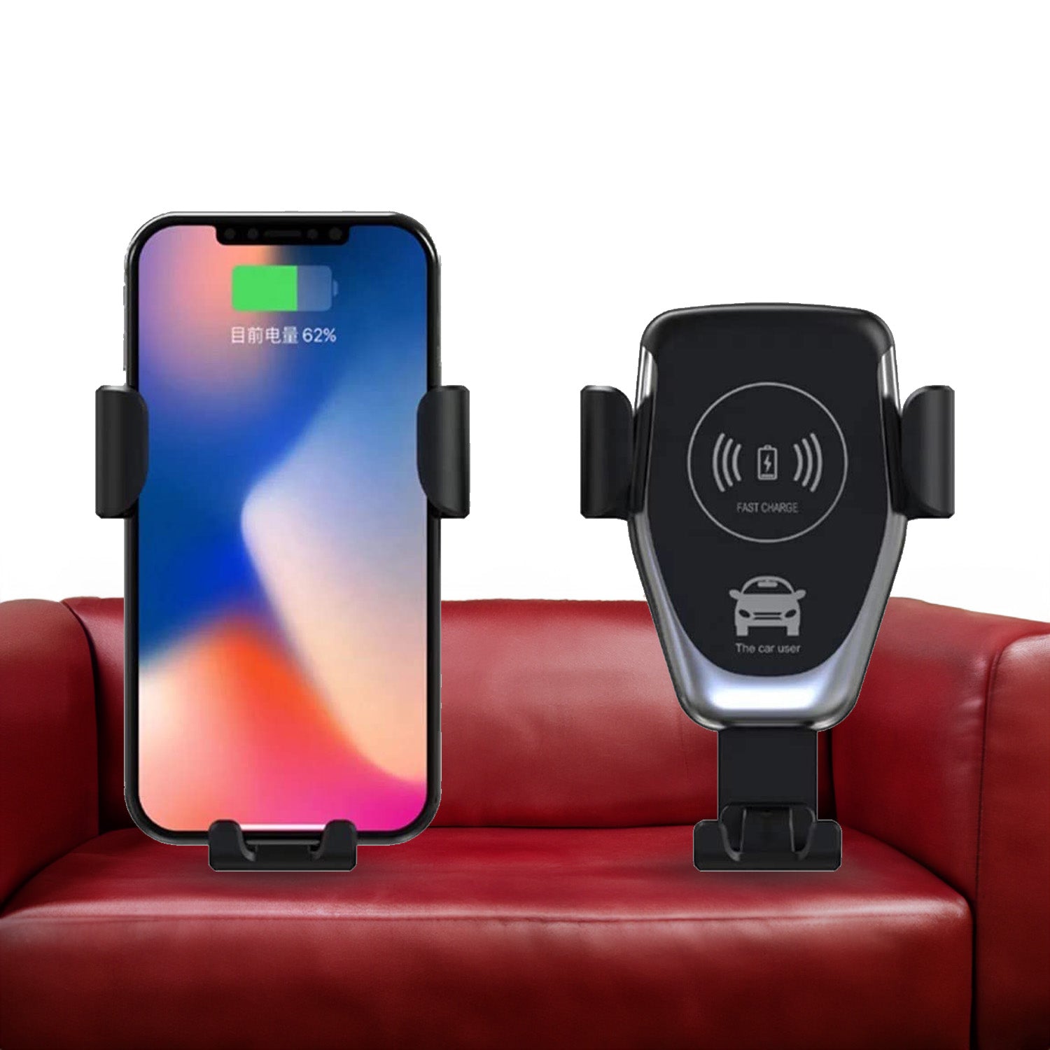 Car Phone Holder Wireless Car Charger 10W Qi Fast Charging Car Charger Gravity Auto Clamping 360Â° Rotation Air Vent Car Mount Holder - Bhavnagar Deodap