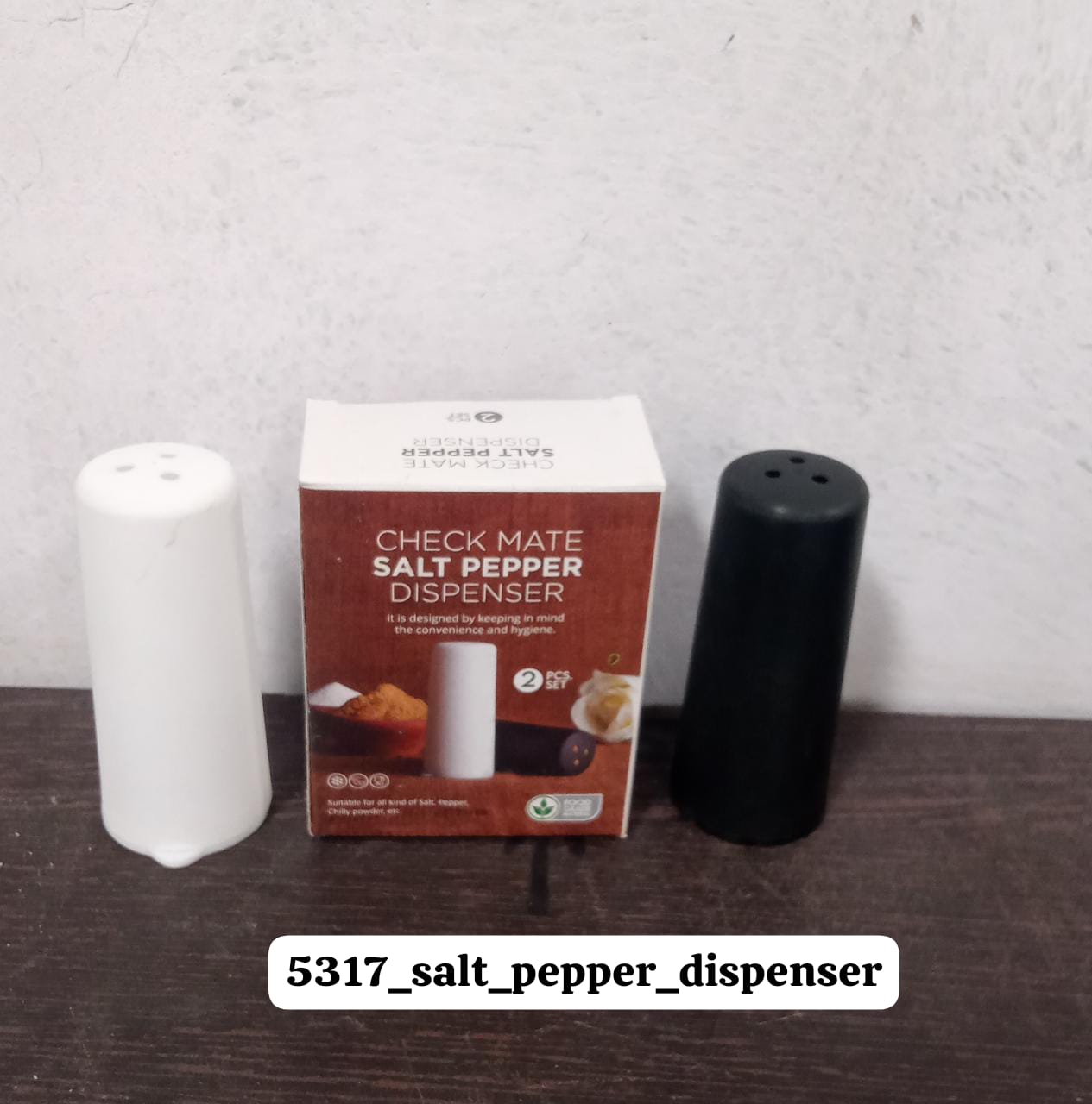 Salt Pepper Dispenser Dining Table Spice Storing Use & New Look Dispenser For Home & Hotel Use (2 Pcs Set) - Bhavnagar Deodap
