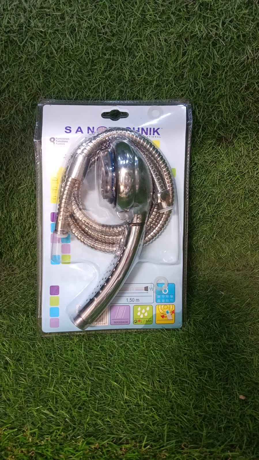 Shower Head and Stainless Steel Hose Multi-Function Plastic High Pressure Shower Spray for Bathroom - Bhavnagar Deodap