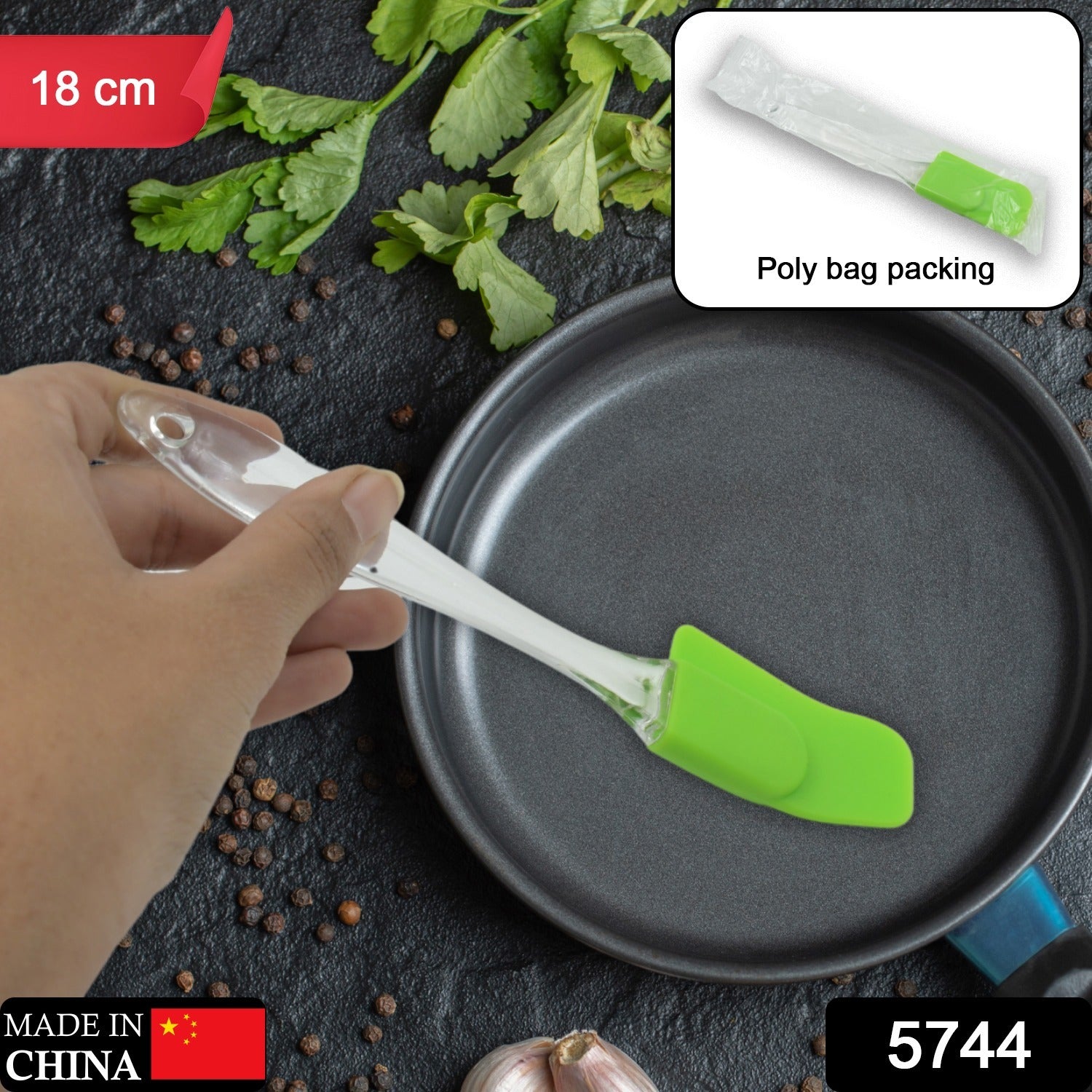 Silicone Spatula for Baking, 1 Pc Rubber Spatula Pancake Spatula Heat Resistant Kitchen Utensils for Cooking Non-Sticky Baking Spatula Set Food Grade, BPA Free (18 Cm) - Bhavnagar Deodap