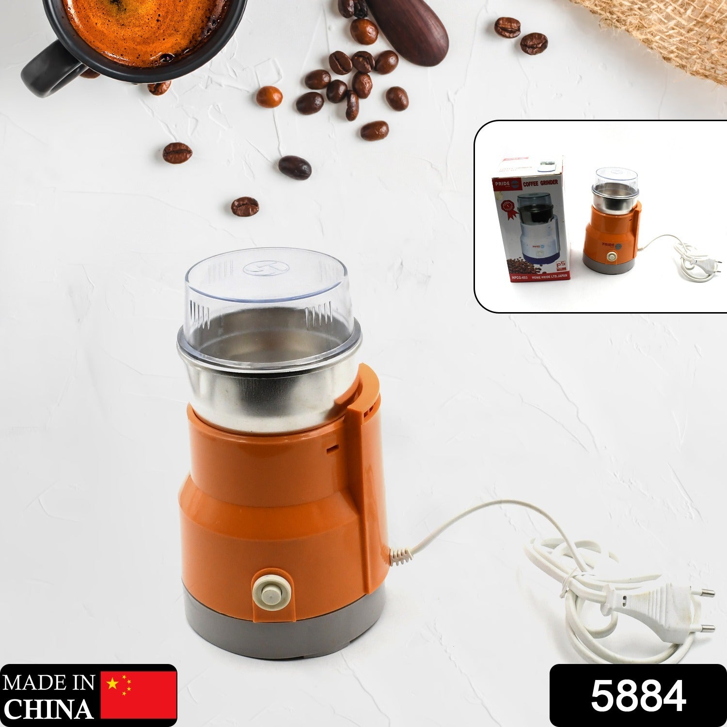 Multi Function Small Food Grinder Grain Grinder, Portable Coffee Bean Seasonings Spices Mill Powder Machine Small Kitchen Appliances for Home and Office - Bhavnagar Deodap