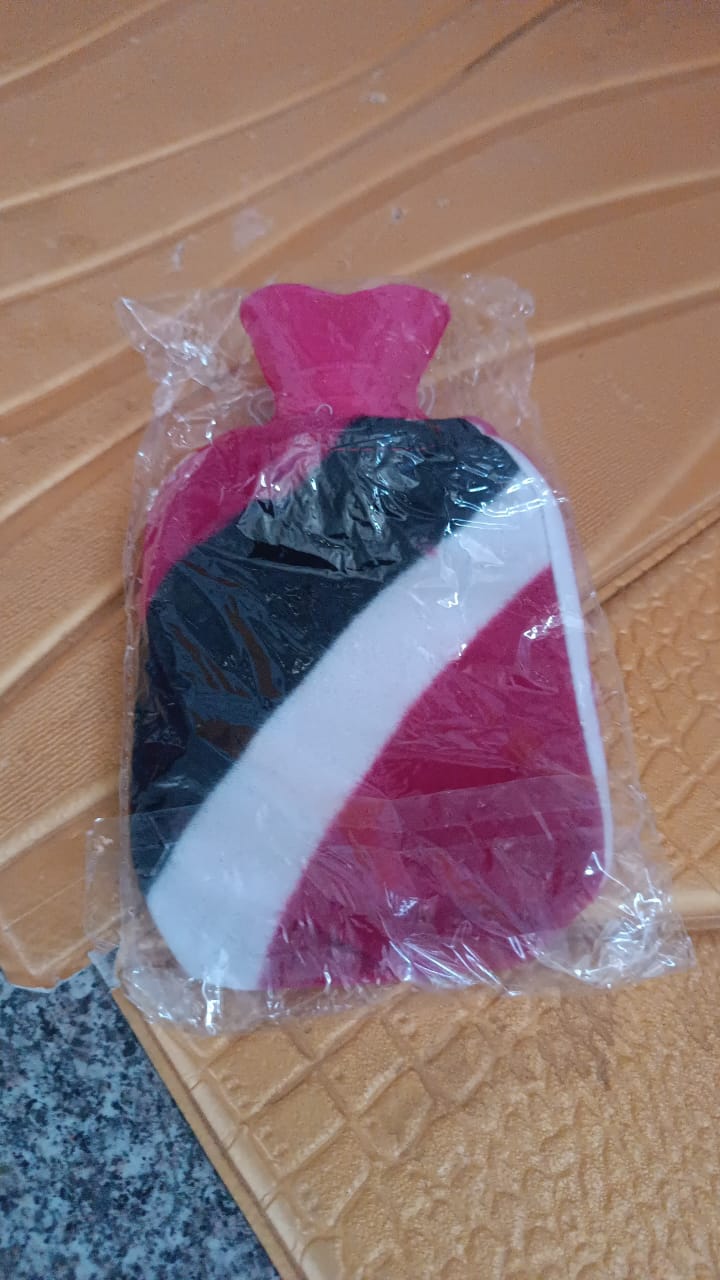 Hot Water Bottle Bag With Cover (1 Pc / Mix Design & Color / 250 ML Approx) - Bhavnagar Deodap