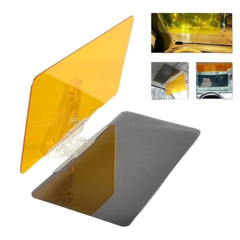Car Sun Visor, 2 in 1 Universal Day and Night Anti-Glare Visor Sun Visor Extender, Visor Blocker, Night Vision Anti-Dazzle Windshield Driving Visor, UV-Filtering Eye Protector - Bhavnagar Deodap