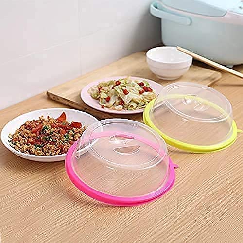 Air-Tight Microwave Oven Dish Cover Microwave Splatter Cover Food Cover Microwave Food Plate Kitchen Plate Dish Lid Dishwasher Safe - Bhavnagar Deodap