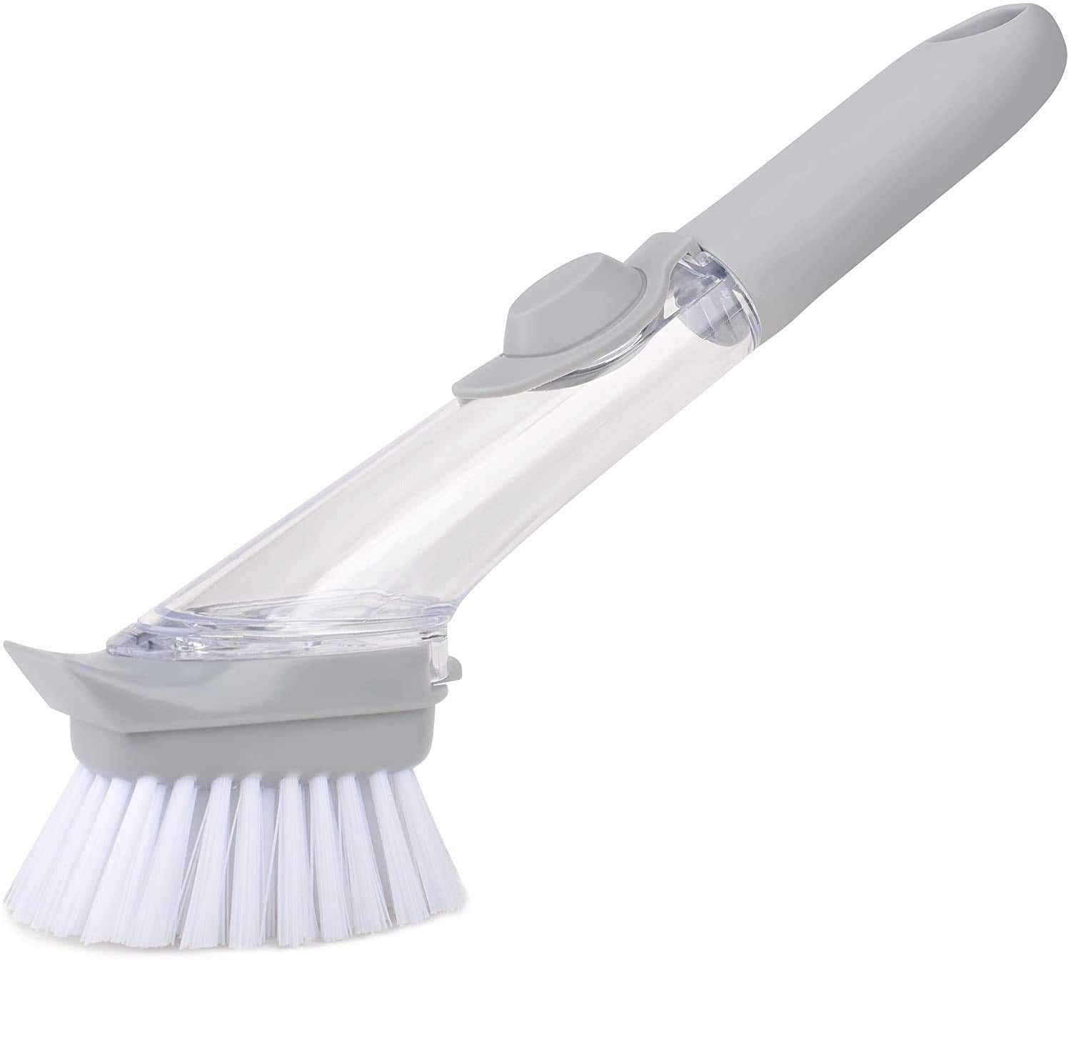 Home & Kitchen Cleaning Brushes, Scrubber, Soap Dispenser Scrub Brush for Pans Pots and Bathtub Sink (2 In 1) - Bhavnagar Deodap
