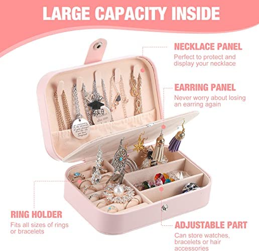 Leather Jewellery Organisers Box Jewelry Organizer for Women Travel Ring, Pendant, Earring, Necklace Storage Box - Bhavnagar Deodap